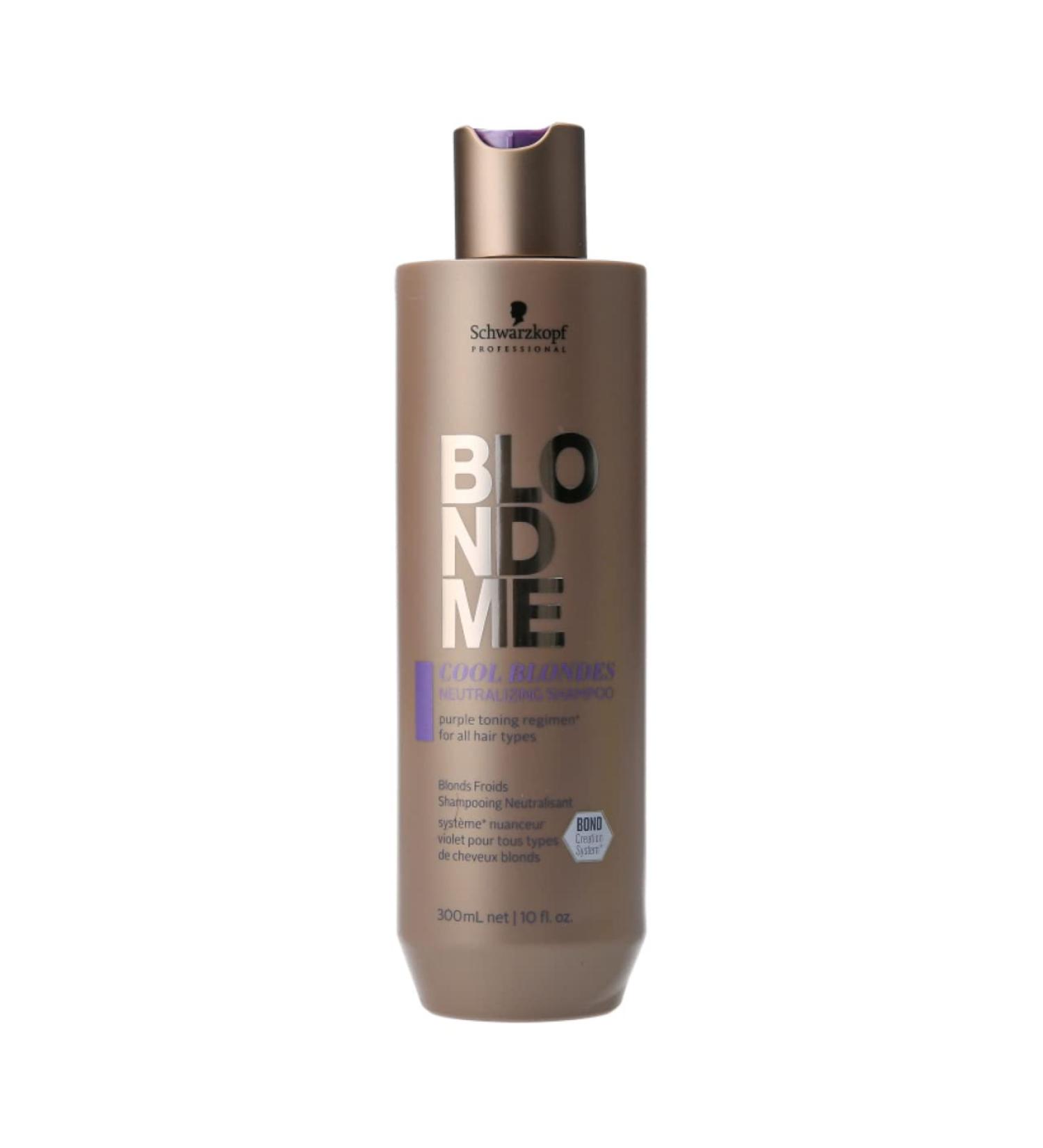 BlondMe Cool Blondes Neutralizing Shampoo - 300ml - Purple Toning Pigments - Eliminates Yellow Tones & Brassiness - Buy Online on GoSupps.com