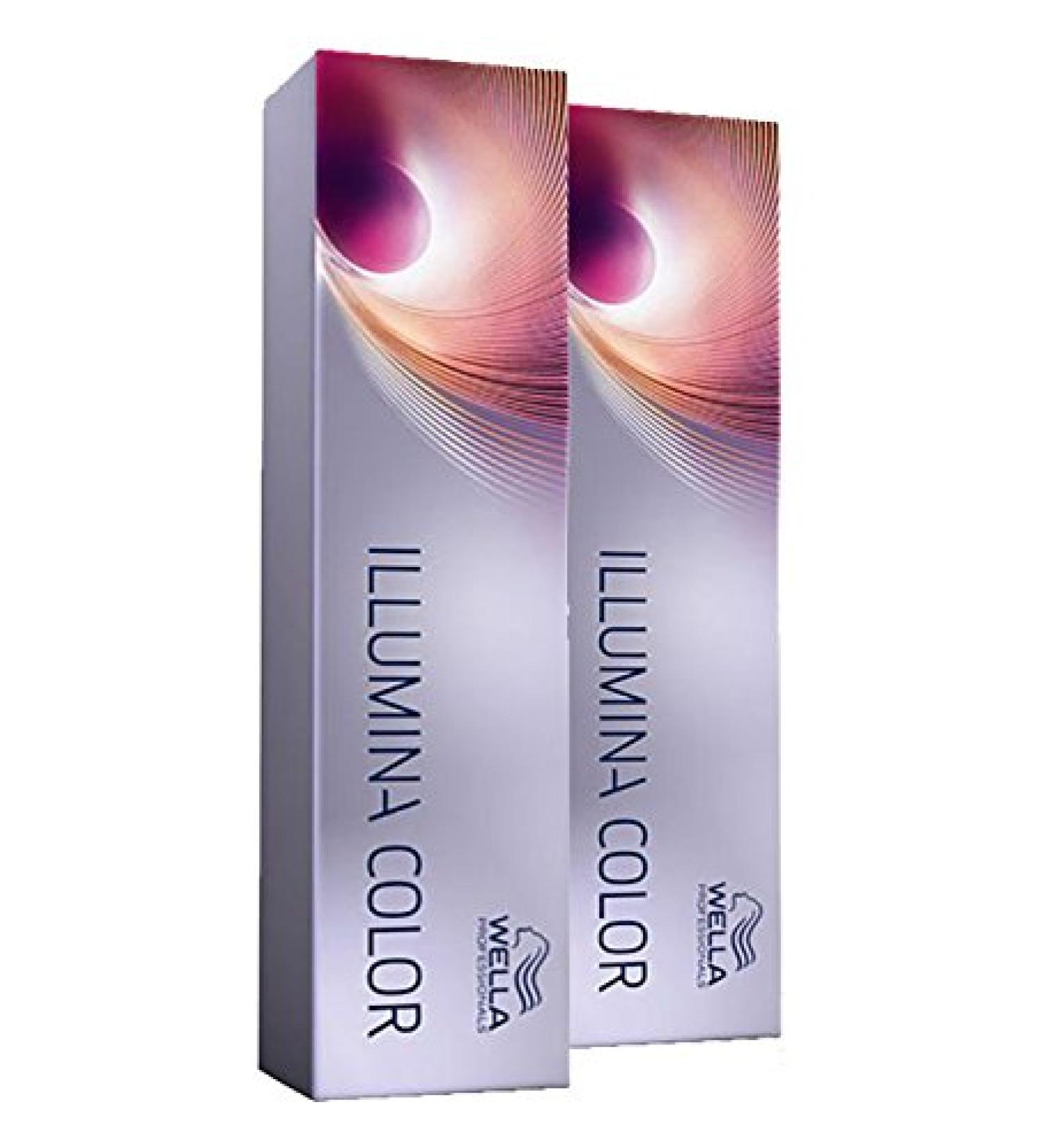 Wella 2x Illumina Color 8/05 Light Blonde Natural Mahogany 60 Ml
