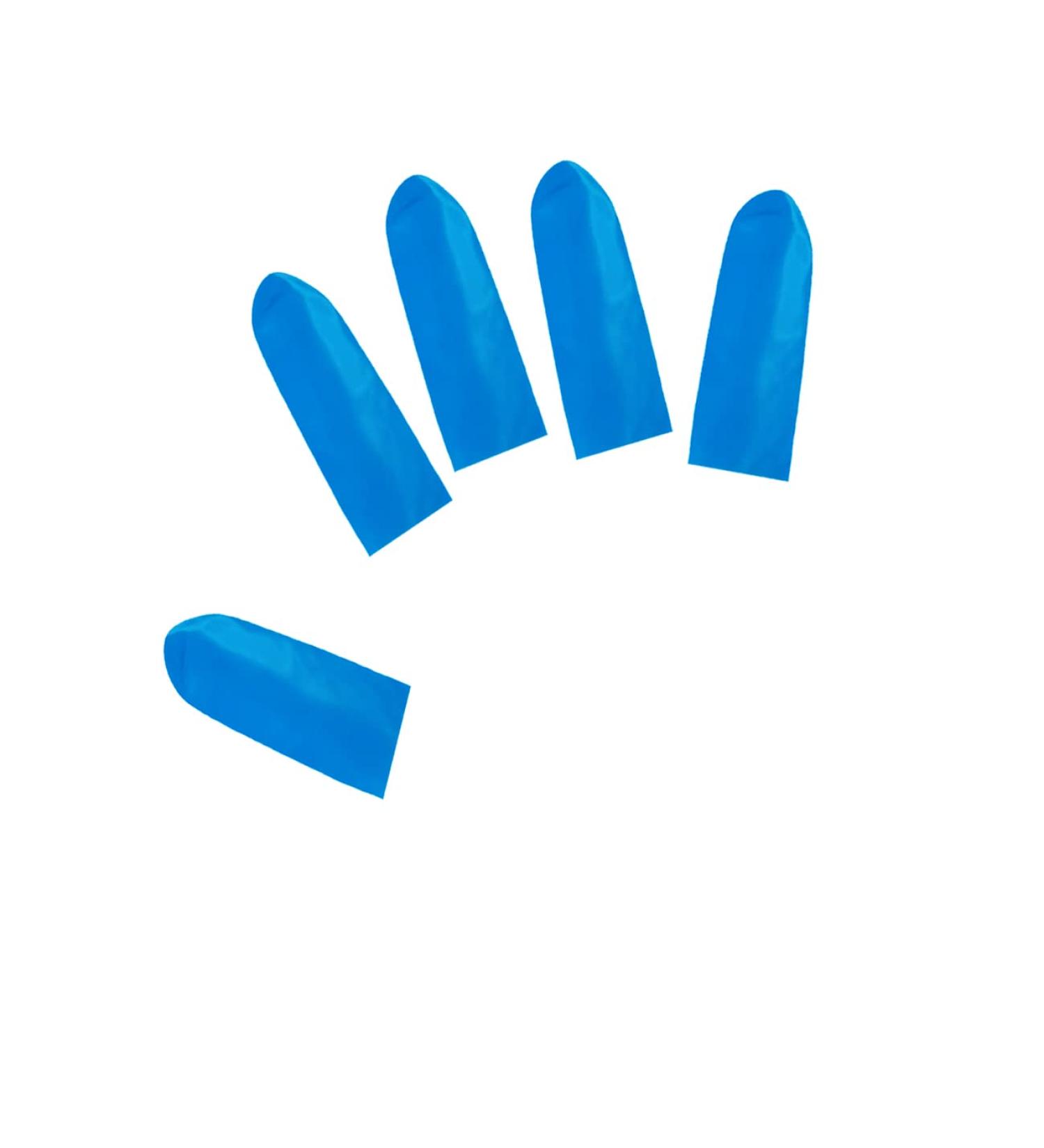 Small Nitrile Finger Cots - Disposable Non-Allergic 100PCS for Beauty Handicrafts Repairs & Cleaning - Blue - Buy Online on GoSupps.com