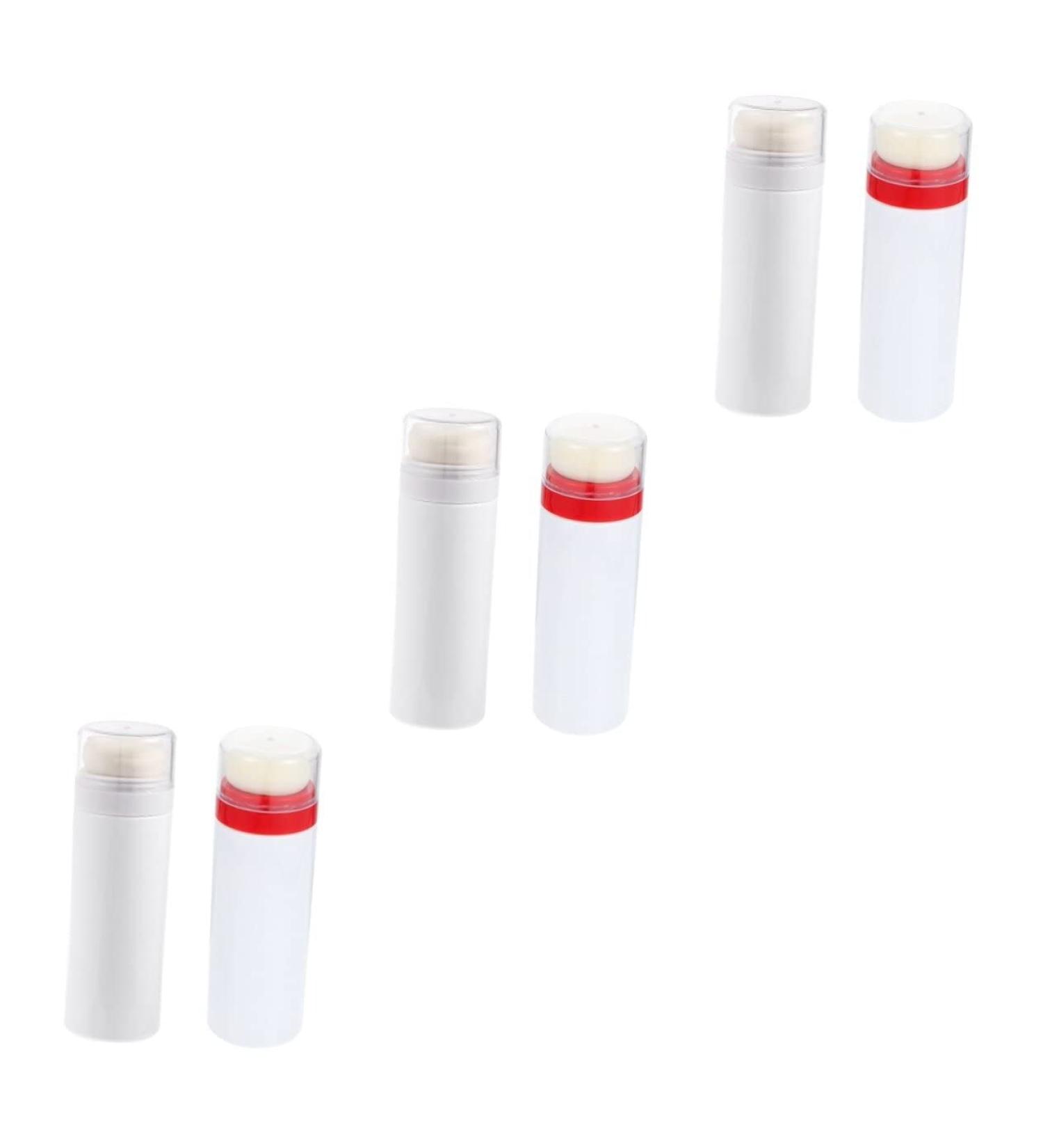 GAFOKI Baby Powder Lotion Travel Containers Set - 6 Pcs | Infant Powder Storage Bottles | Talcum Powder Holder | Travel Makeup Bottles - White & Red - Buy Online on GoSupps.com