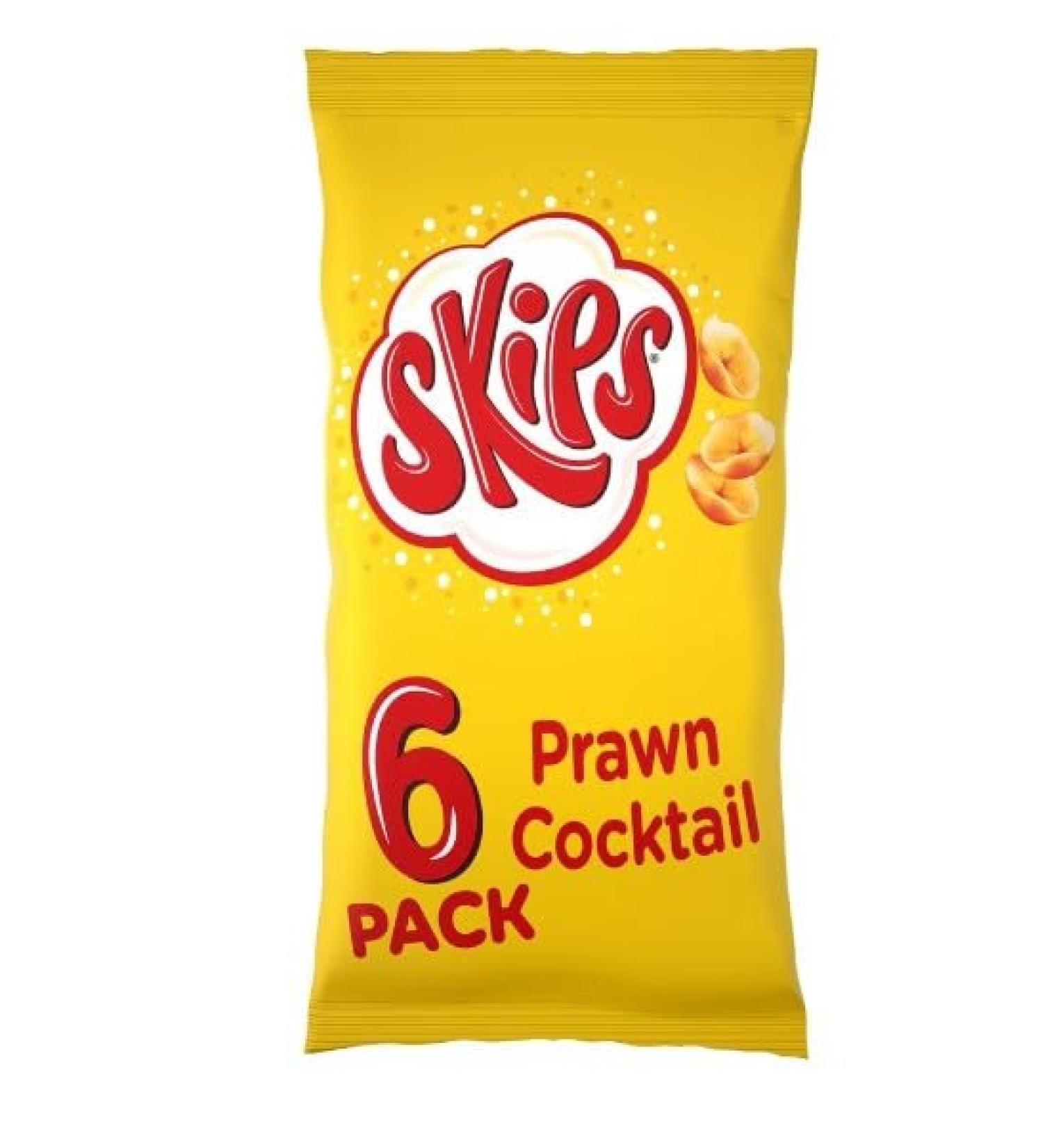 Prawn Cocktail Crisps 6 X 13.1G (Pack Of 24) Delicious Tasty And Twisty Snacks Treat Share With Family And Friends