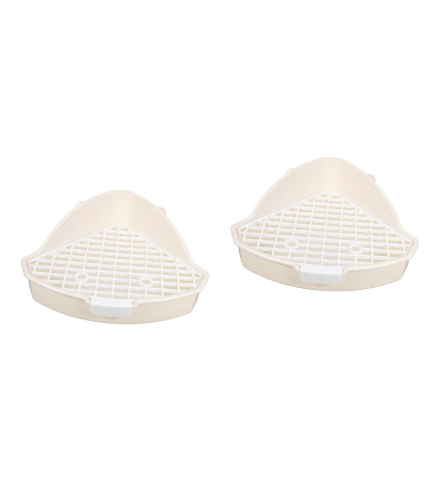 HANABASS 2pcs Rabbit Triangle Potty Toilet Pets Small Animal Potty White Urine Pet Cage Abs 25.00X19.00X10.00CMx2pcs Whitex2pcs - Buy Online on GoSupps.com