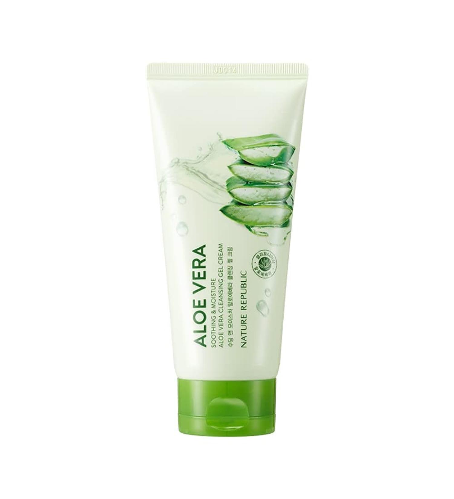 Nature Republic Aloe Vera Cleansing Gel Cream 150ml - Soothing & Moisturizing Skincare for All Skin Types - Buy Online on GoSupps.com