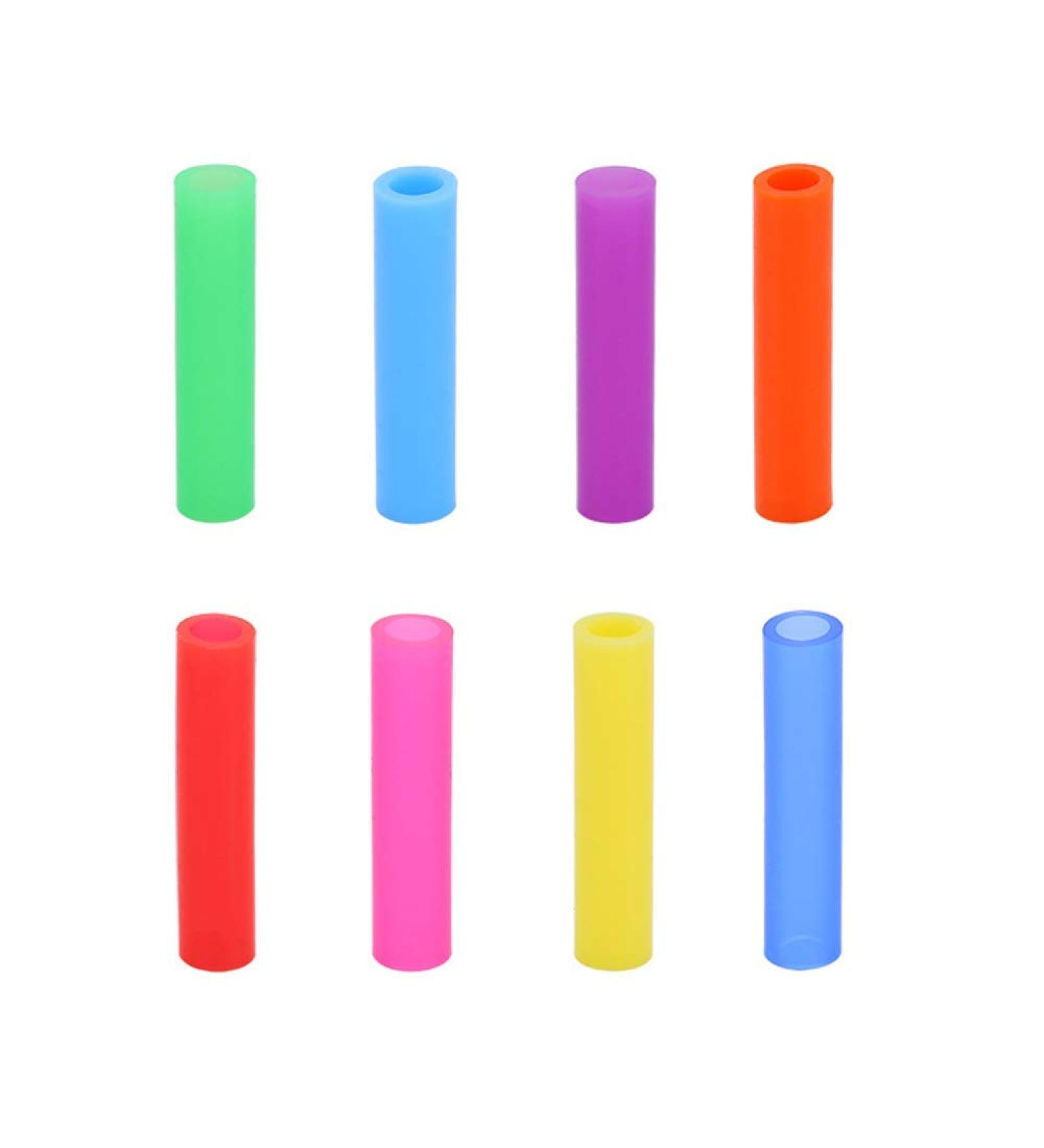 U-K Silicon Tips Cover for Stainless Steel Straws 6 mm 8Pcs Multi- Colors Soft Food Grade Silicone Straws Nozzles Reusable Cover for 1/ 4'' Wide Straws Practical & Popular - Buy Online on GoSupps.com