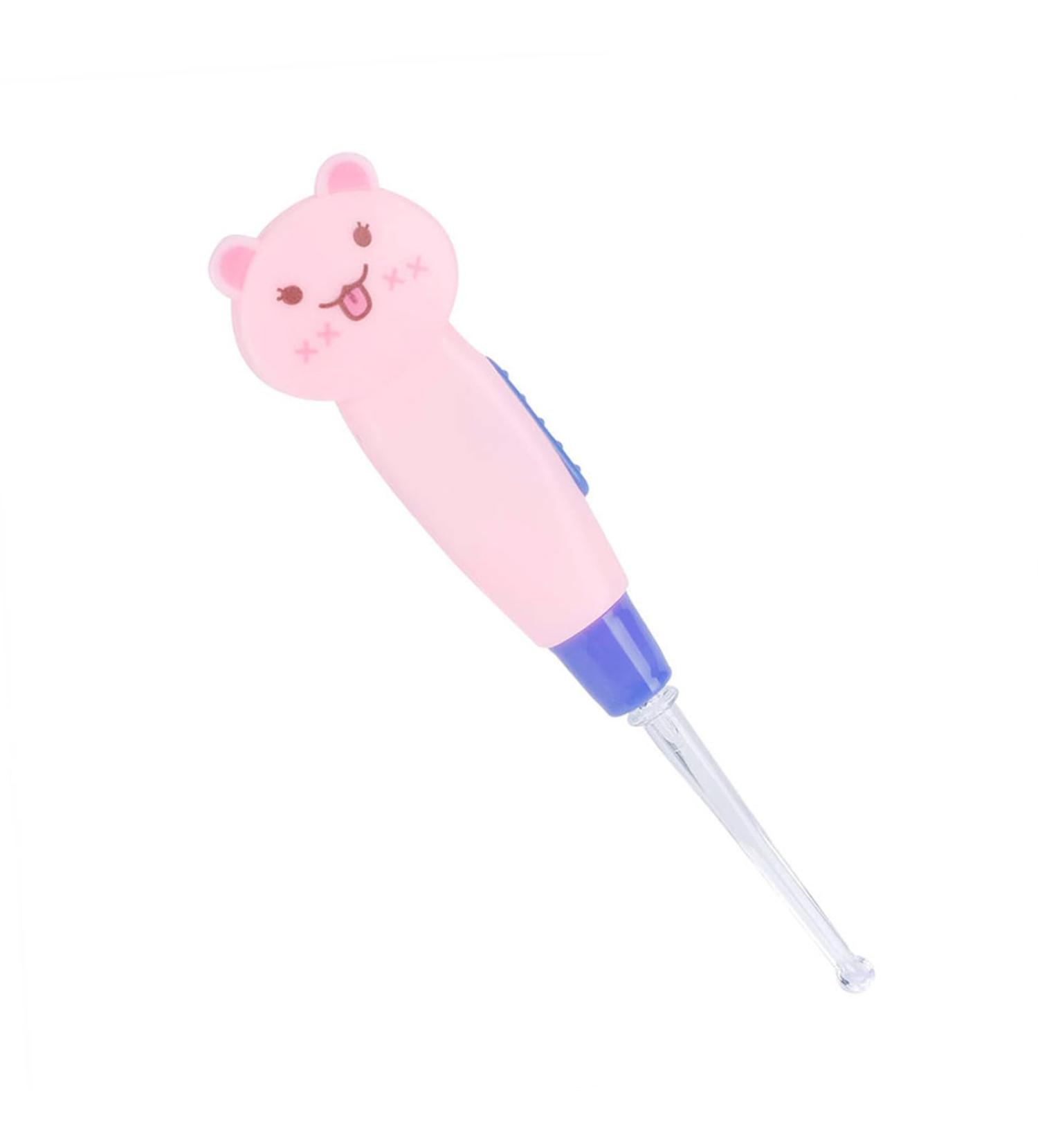 Children's Cartoon Earpick with LED Light - Kids Earwax Remover & Cleaner Tool - Buy Online on GoSupps.com