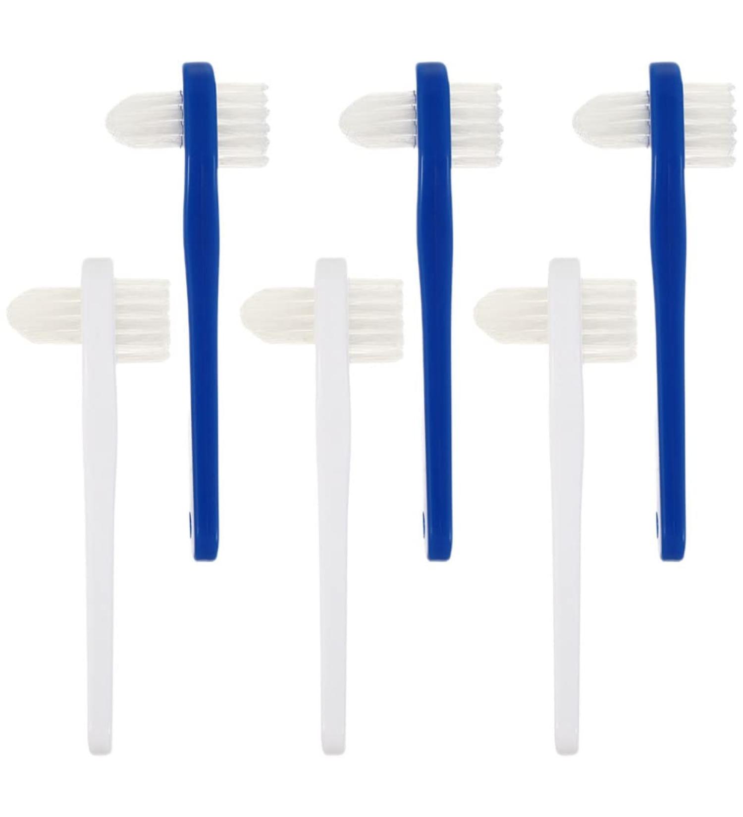 Buy Healvian 6-Piece Denture Cleaning Brush Set - Double-Sided Small Toothbrush for Braces & Daily Dental Care - Multi-Color - Buy Online on GoSupps.com
