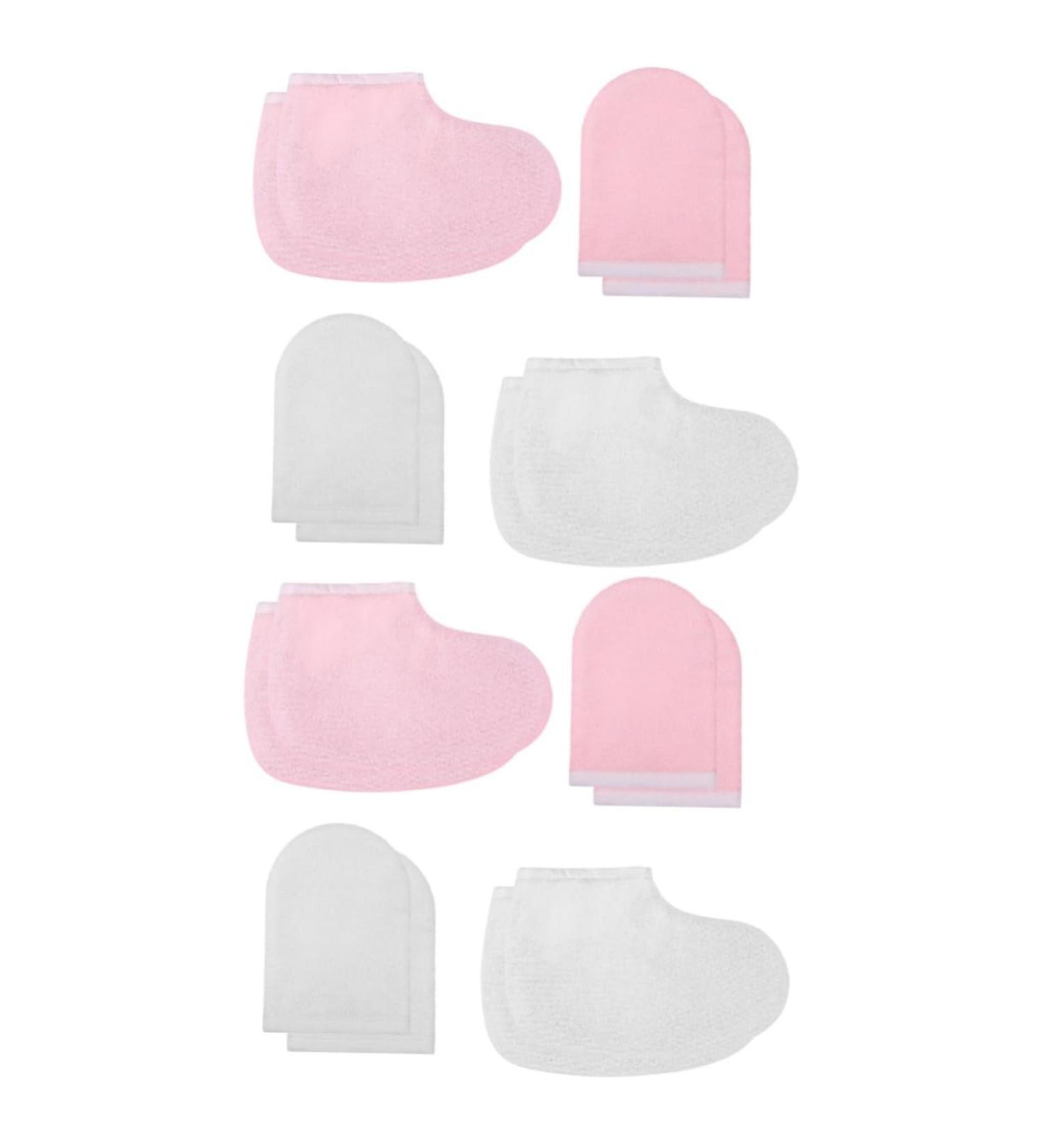 Healeved 8 Pairs Beauty Accessories Paraffin Wax Warmer for Hands and Feet Bath Treatment Mitt Glove Cloth Booties Paraffin Wax Mitts and Booties Insulation Whitening - Buy Online on GoSupps.com
