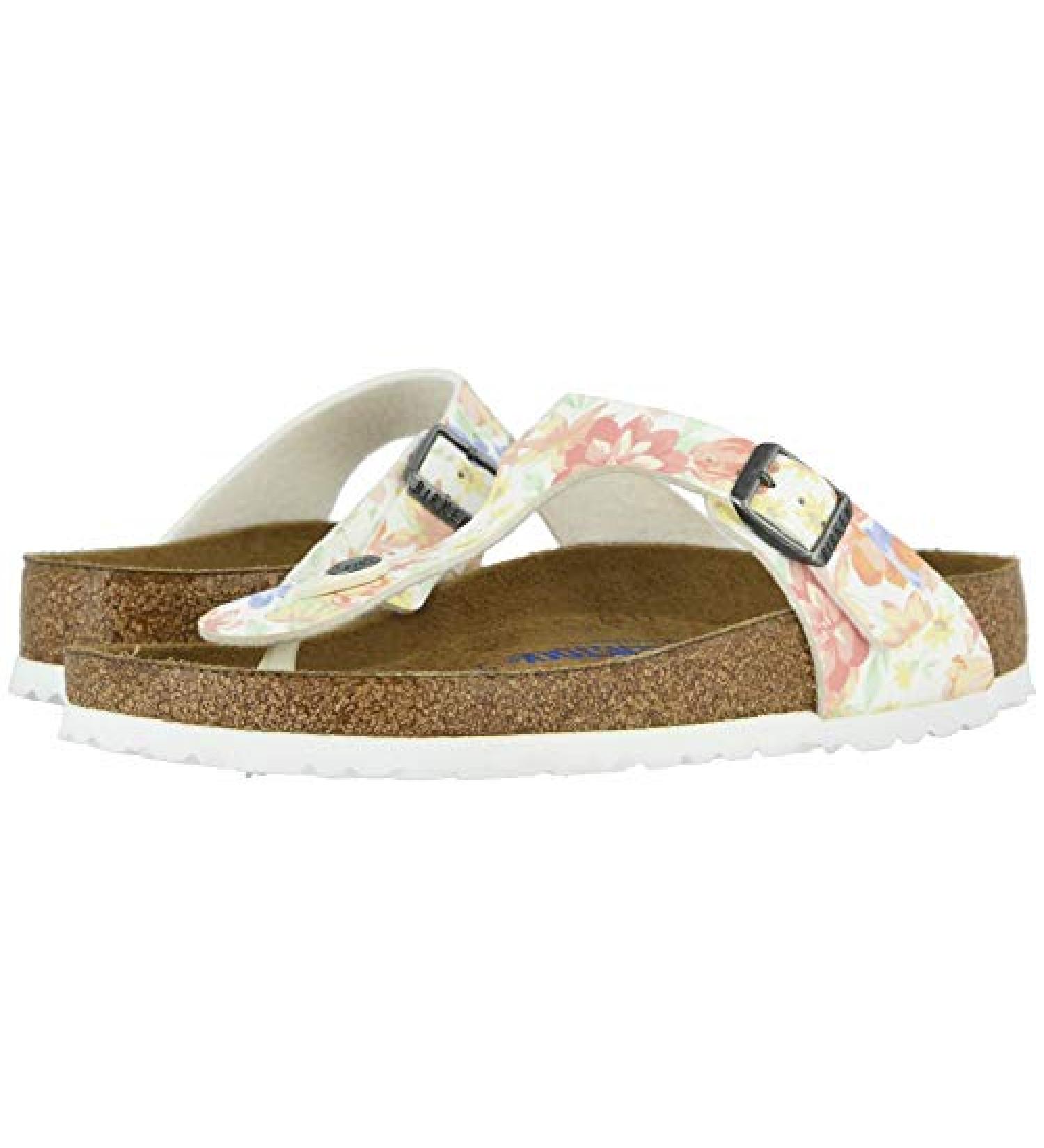 White floral birkenstock cheap