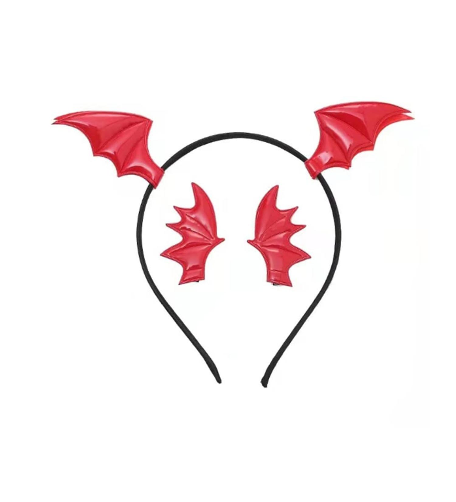 Halloween Bat Ears Headband Hair Clip - Girls & Women Costume Accessory - Buy Online on GoSupps.com