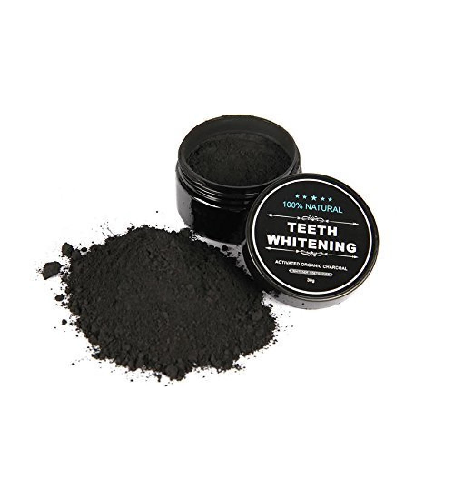 Organic Coconut Charcoal Teeth Whitening Powder - 100% Natural Beauty Care - Buy Online on GoSupps.com