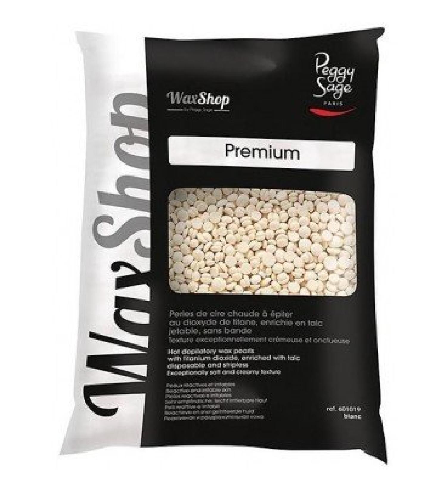 Hot wax beads depilatory disposable white premium tapeless 800 g