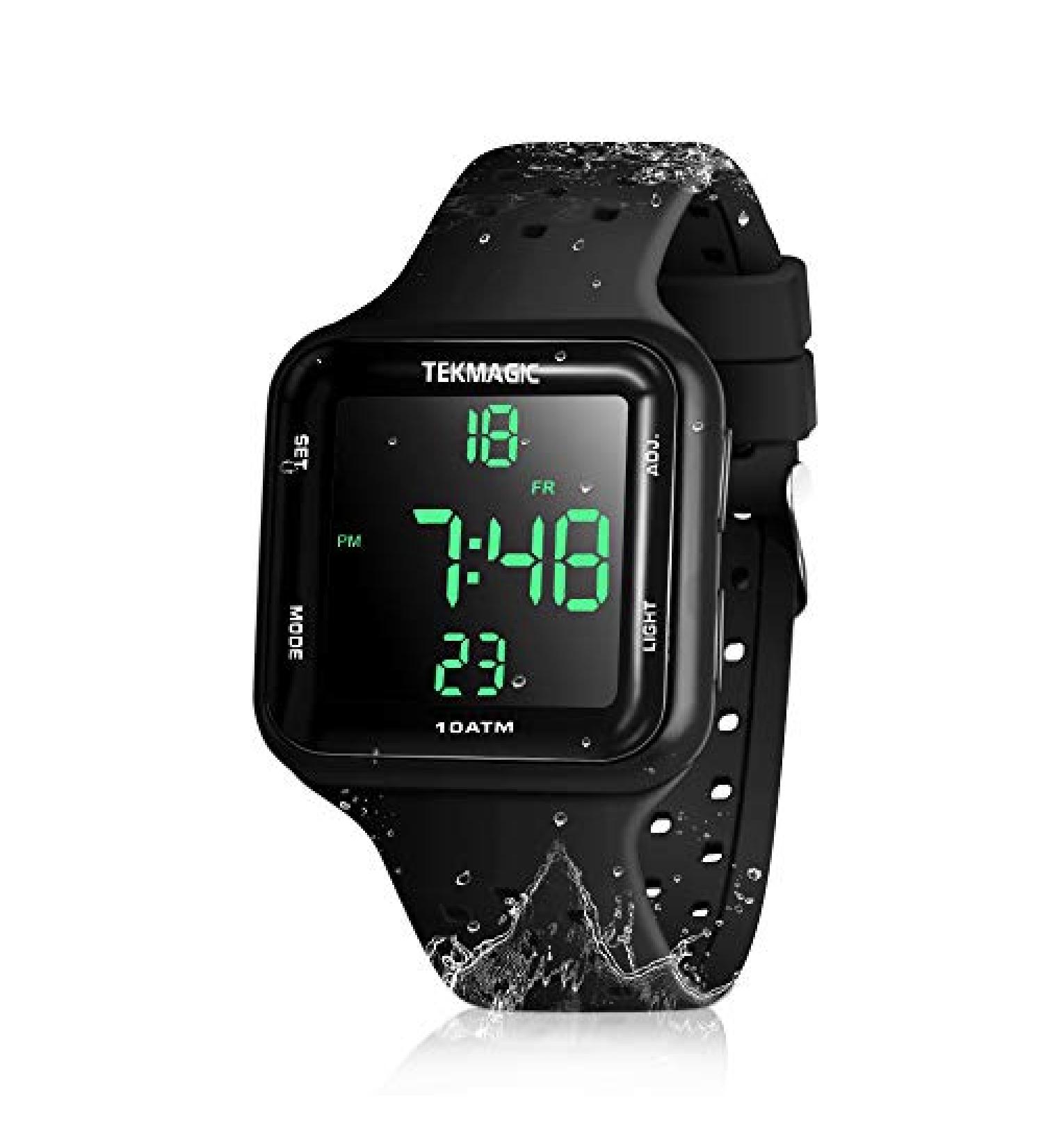 100m Water Resistant Scuba Diving Watch with Stopwatch, Alarm, Dual Time Display | 12/24 Hour Format - Buy Online on GoSupps.com