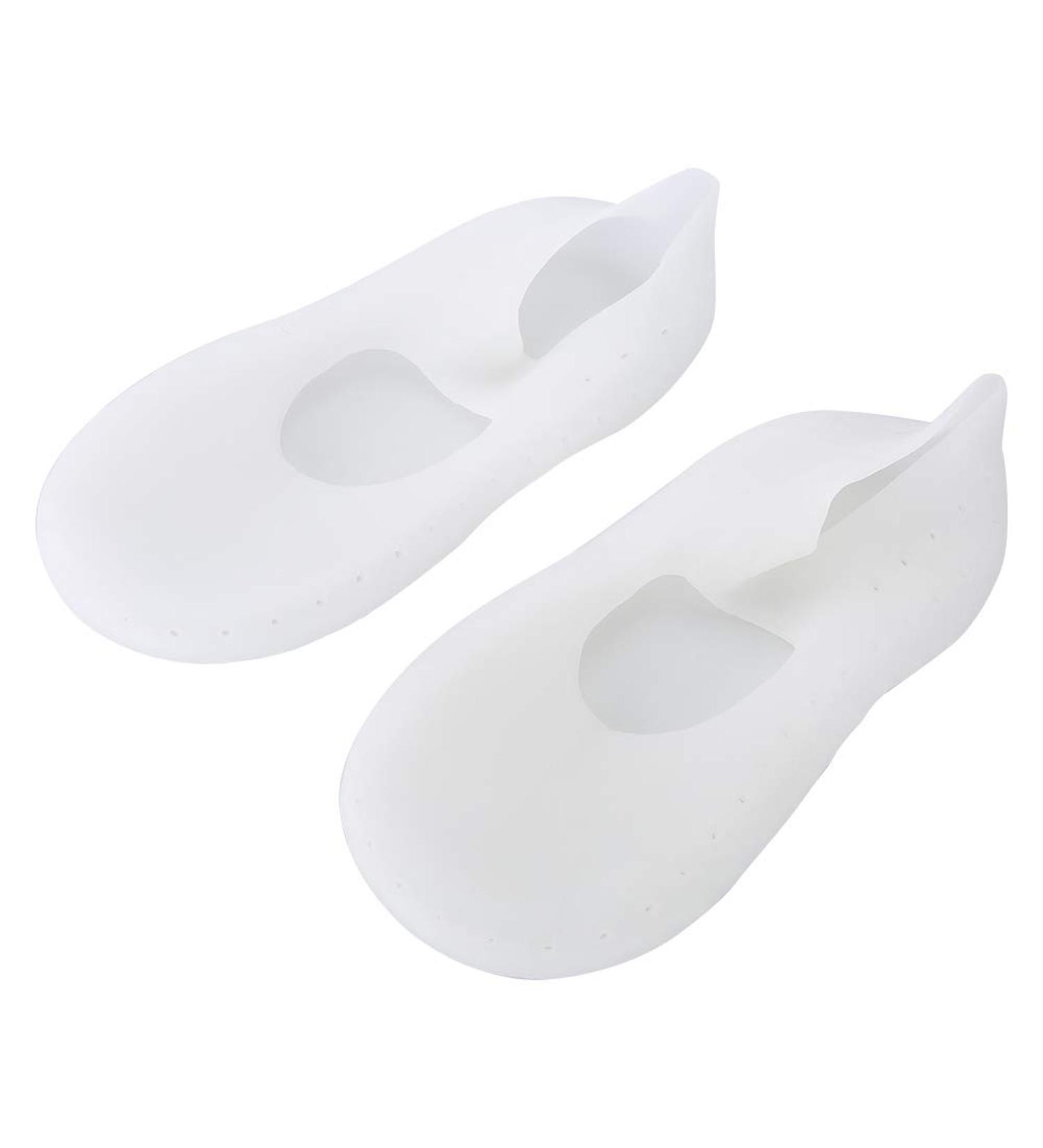Silicone Socks for Cracked Feet - Moisturizing Protection Tool | Anti-Crack Care | Dry Skin Relief (M-White) - Buy Online on GoSupps.com