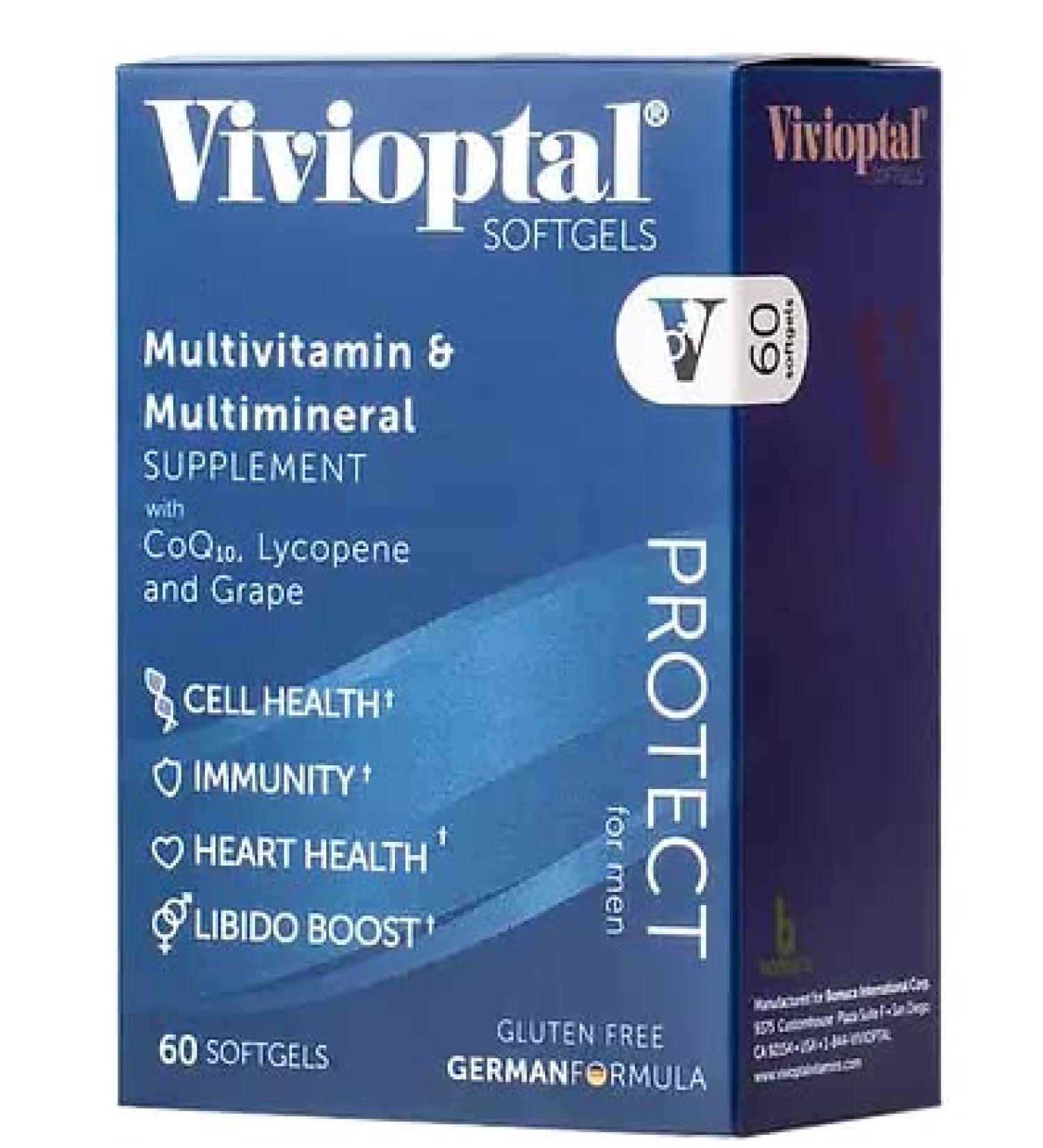 Vivioptal Protect 60 Capsules - Multivitamin Supplement for Men - Boost Your Health - Buy Online on GoSupps.com
