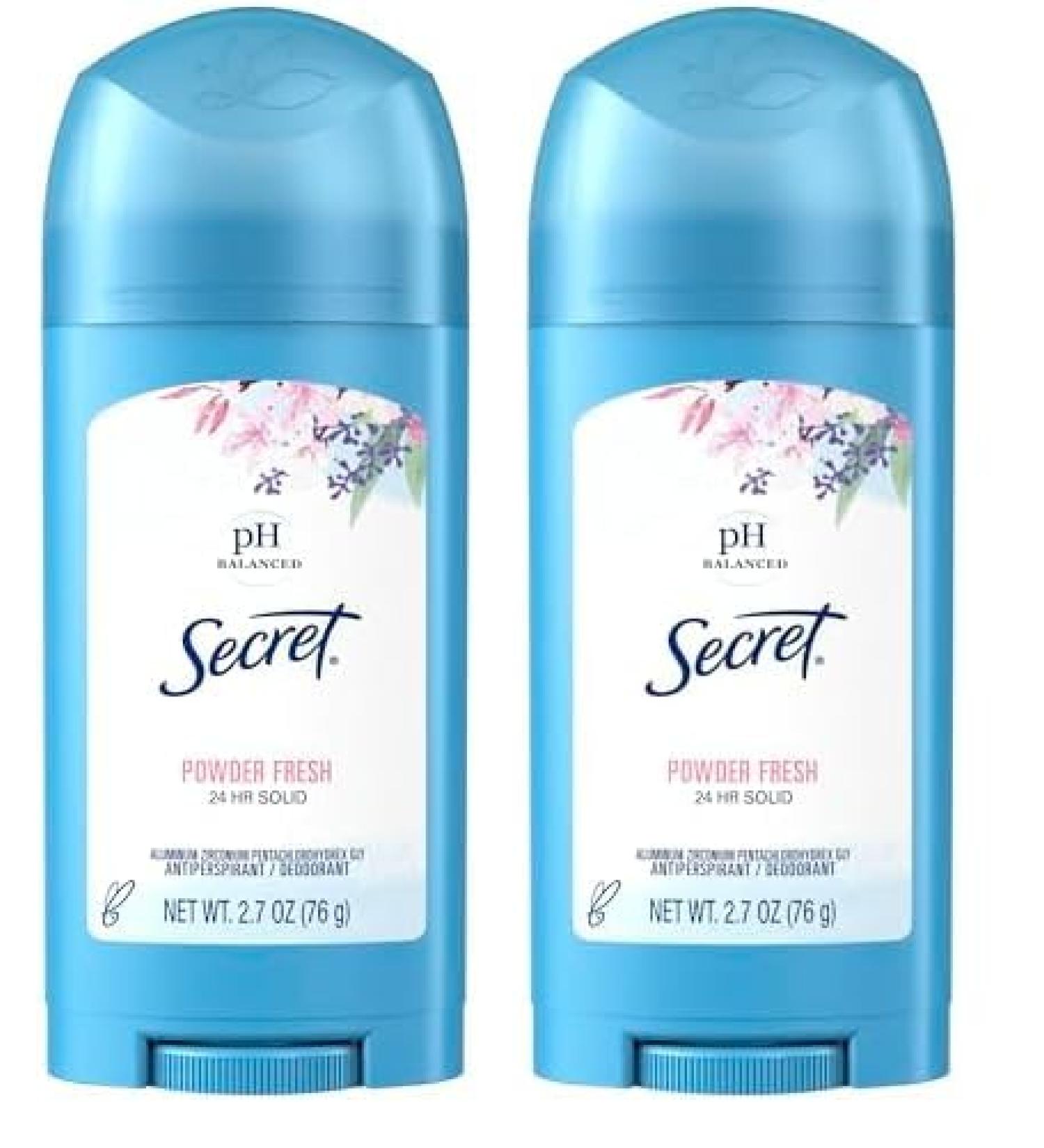 Secret Original Fresh 2.7 oz Powder Body Deodorant for Women (Pack of 2) 2.7 Ounce (Pack of 2) - Buy Online on GoSupps.com