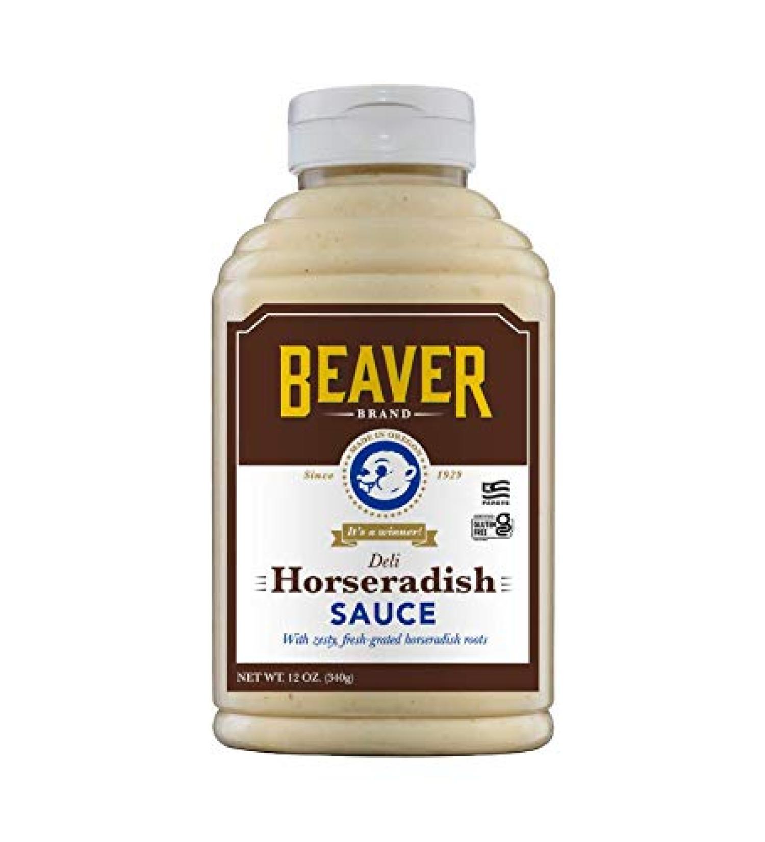 Beaver Deli Horseradish Sauce 12 Ounce Squeeze Bottle (Pack of 6)