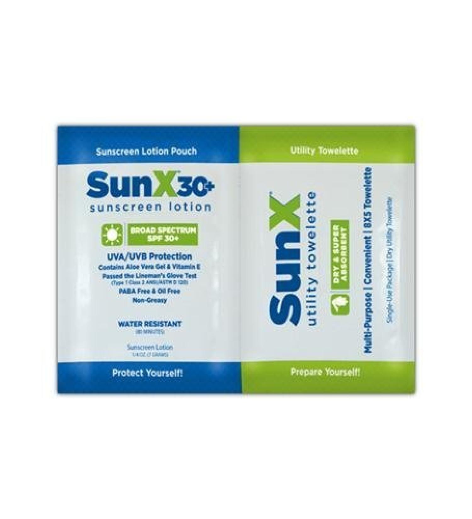 Sunscreen Towelettes by SunX Ultra Protection Version