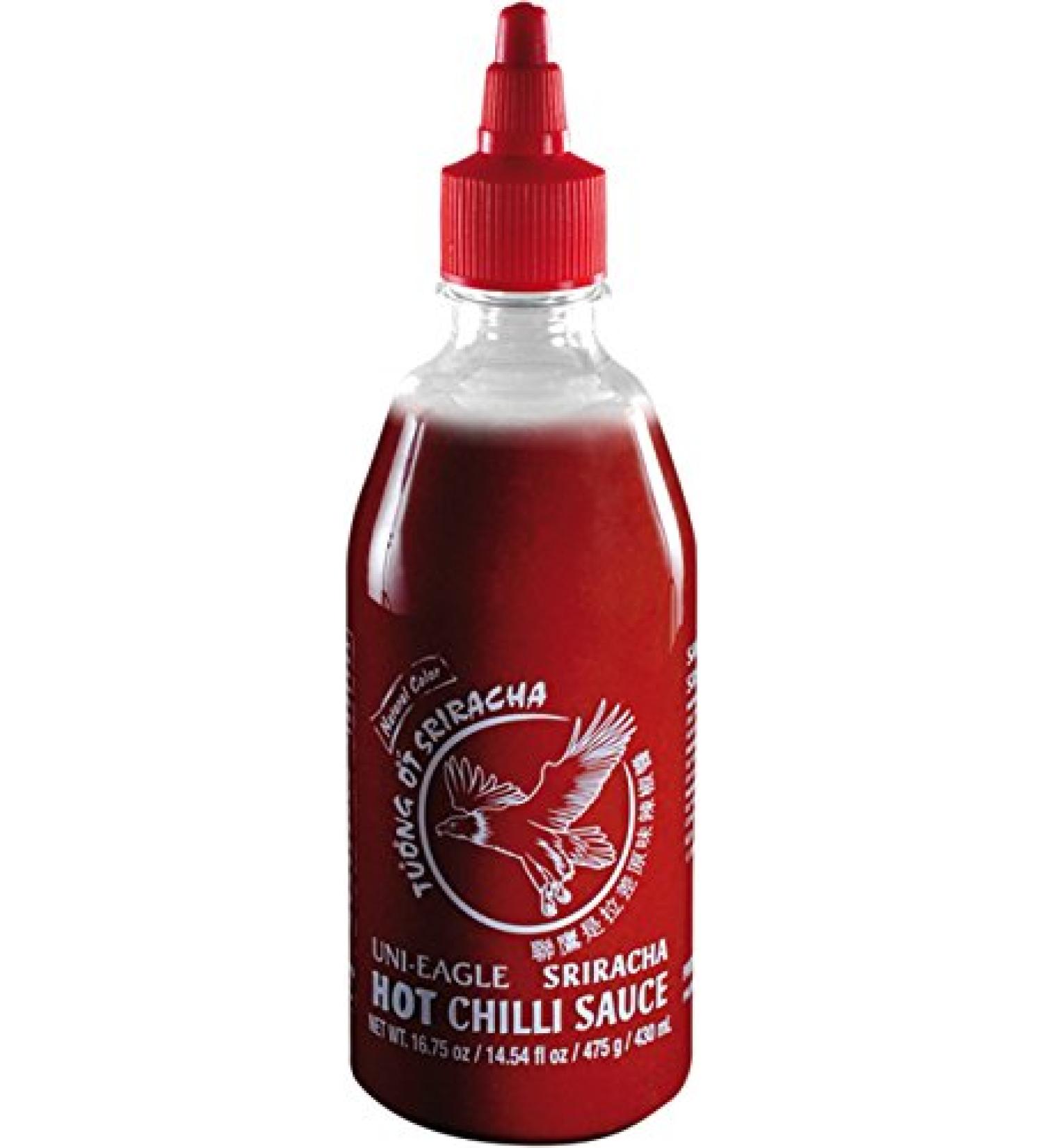 Uni-Eagle Uni-Eagle Spicy Sriracha Chili Sauce - Hot Chili & Garlic Sauce without Flavor Enhancer - 2 x 475g