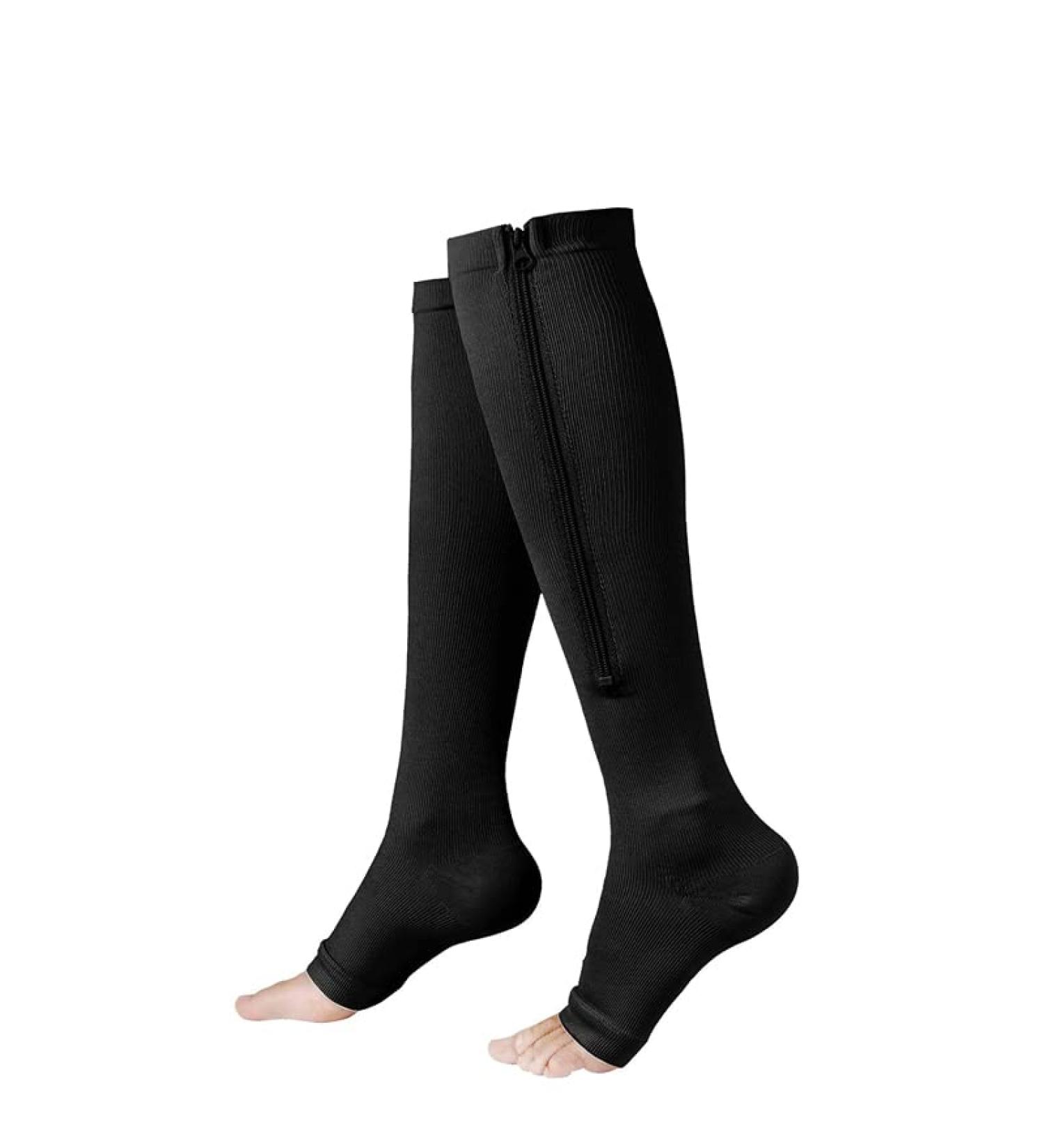 Buy LADDA Compression Socks with Zipper | 2 Pairs for Skin Protection - Black M | International Shipping Available - Buy Online on GoSupps.com