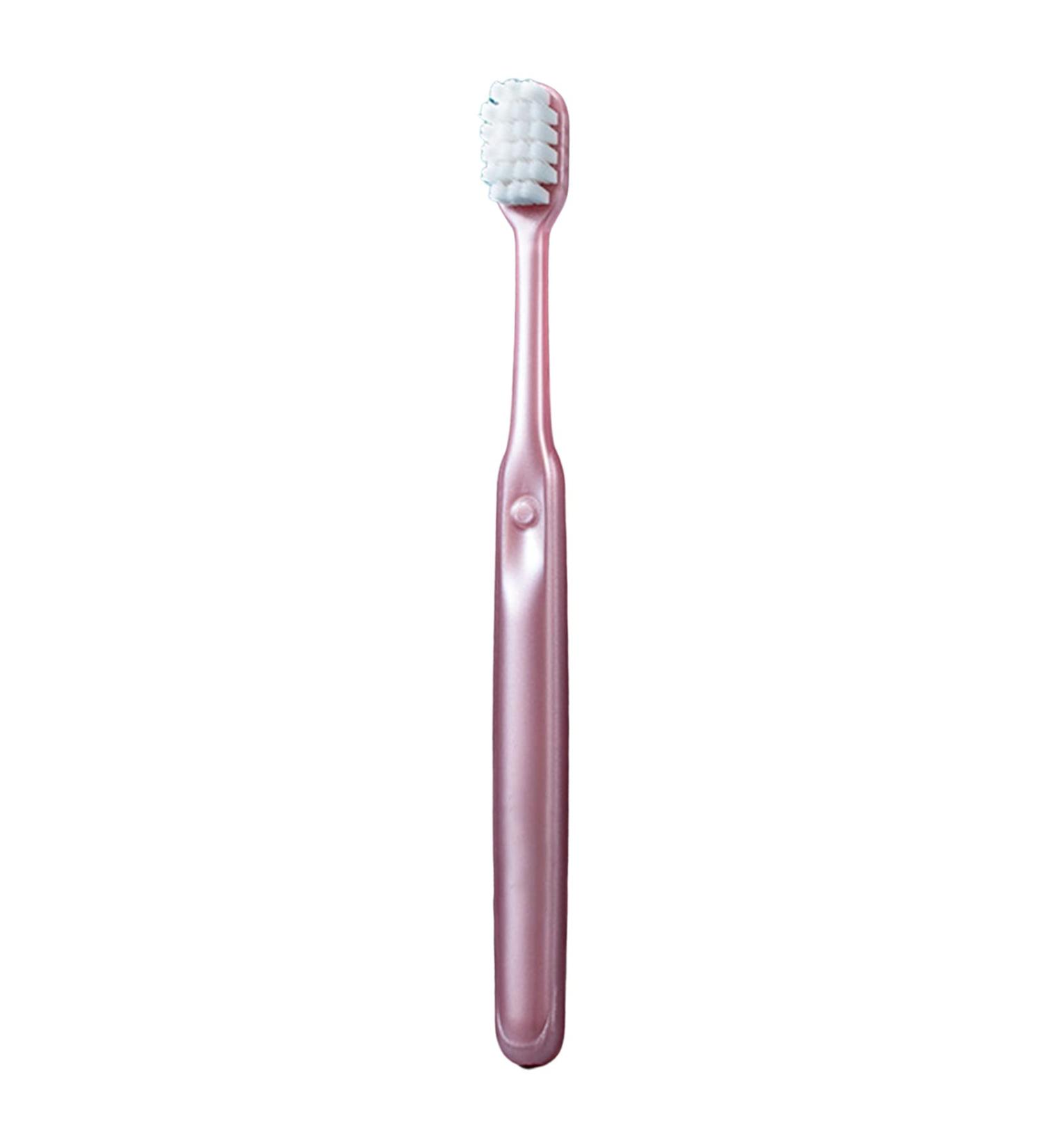 Tooth Brush Wide Head Fine Bristle Toothbrush Oral Care Portable Pink