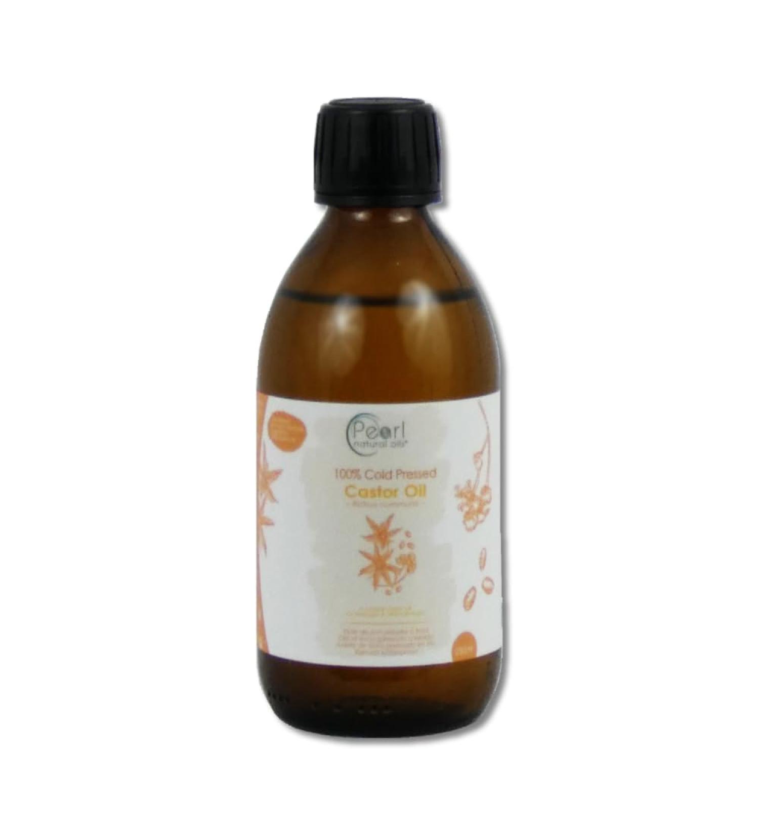 Cold Pressed Pure Castor Oil 250 ml Glass Bottle Vegan BP Grade Hexane Free Non-GMO