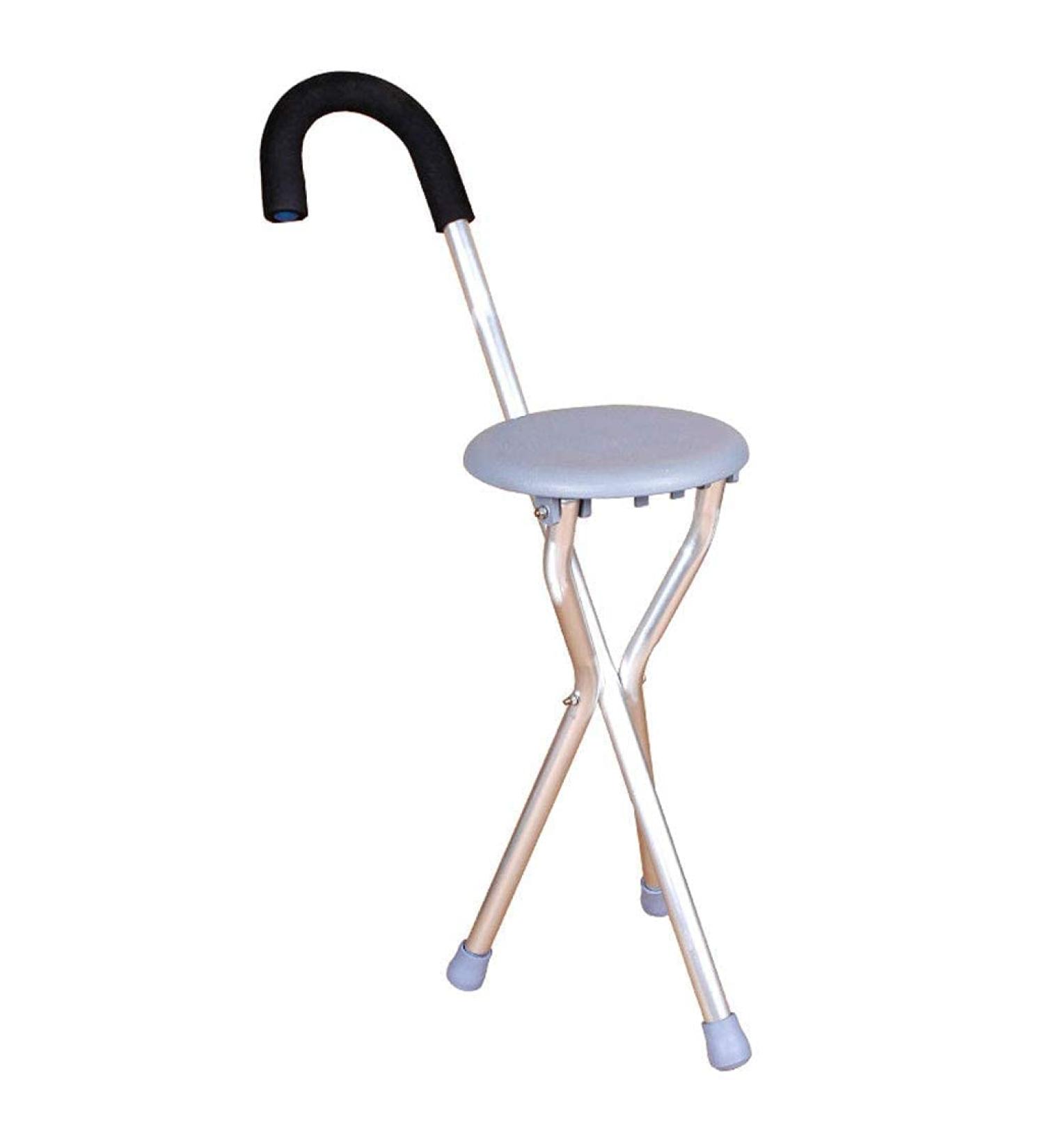 Canes Cane Folding Stool Elderly Disabled Persons Underarm Crutches Folding Cane Stool Aluminum Alloy Anti- Slip Three- Legged Walking Stick It's so Kind of You Safehappy - Buy Online on GoSupps.com