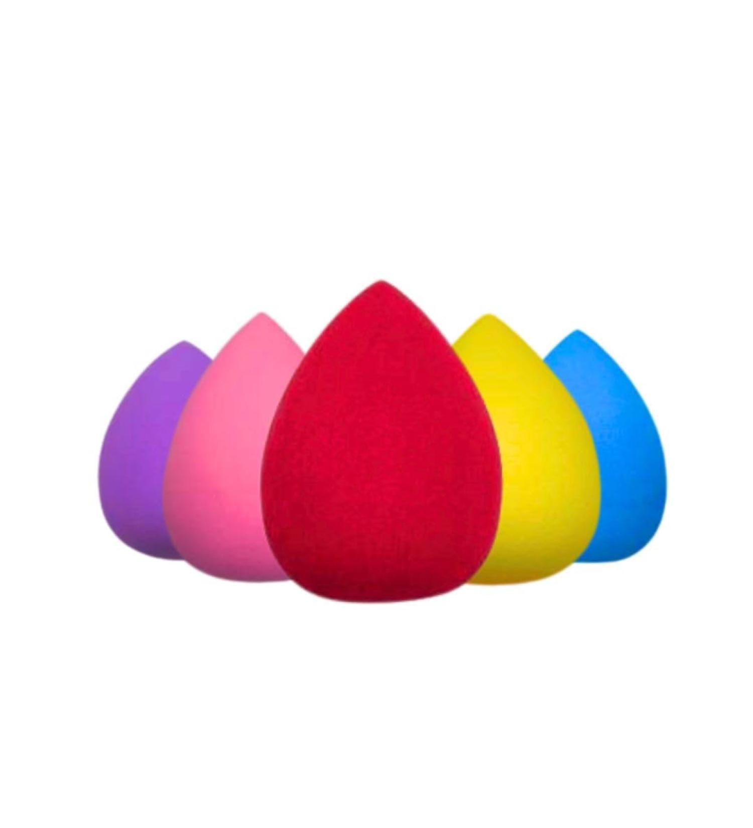 5 Pieces Professional Makeup Sponge Set - Multi-Color Beauty Sponges for Flawless Liquid Powder & Cream Application - Buy Online on GoSupps.com