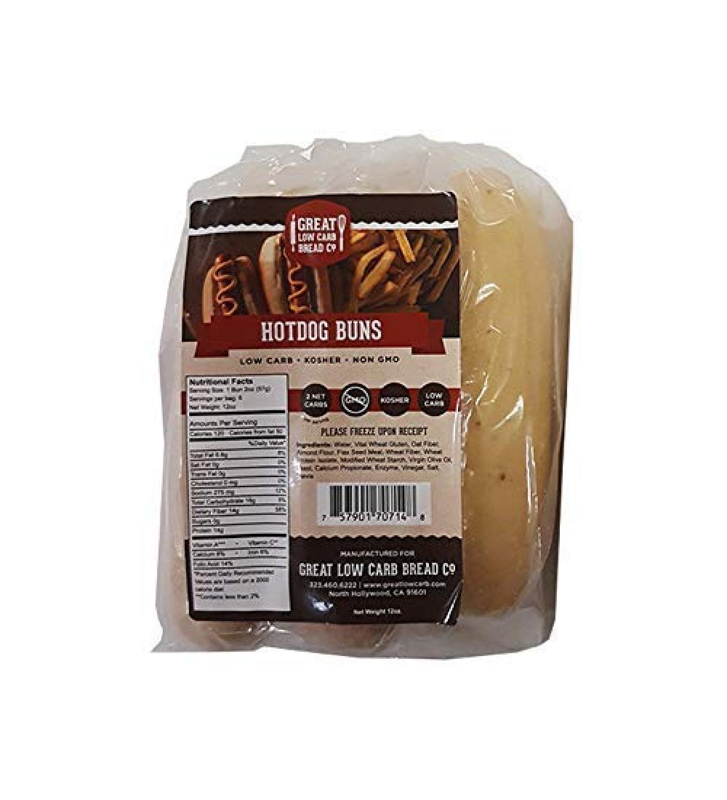 Low Carb Hot Dog Buns  Great Low Carb Bread Company  Keto-Friendly Bread  6 Buns - Buy Online on GoSupps.com