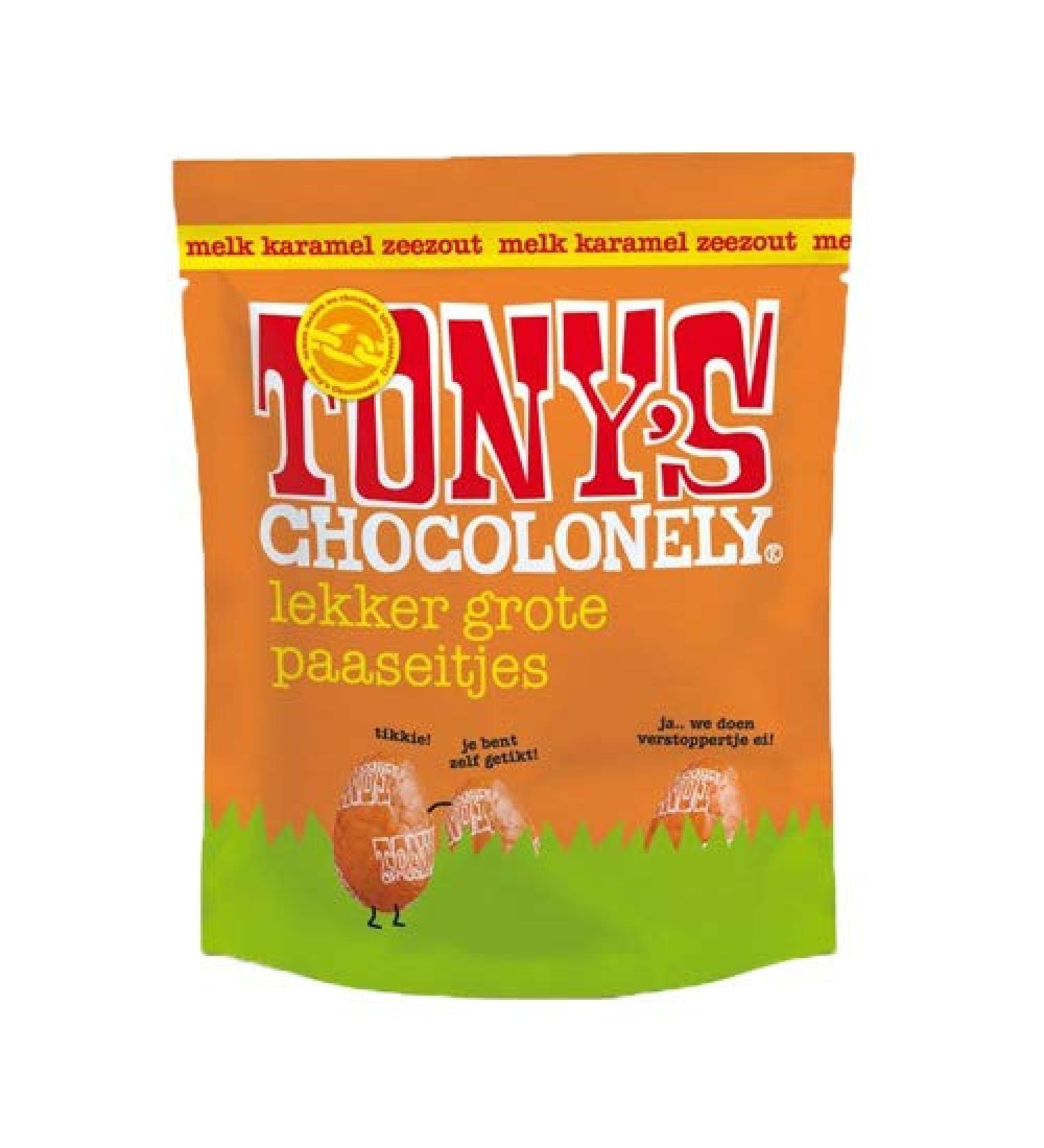 Tony's Chocolonely - Easter eggs milk caramel sea salt - 178g