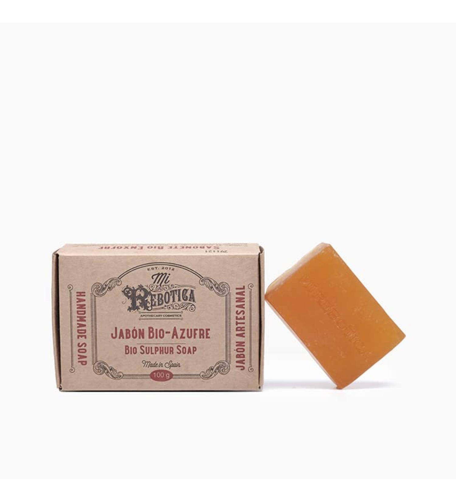 MI REBOTICA | Organic Sulfur Soap | Acne Treatment | Facial Soap for Oily and Acne Prone Skin | Powerful Anti-Acne Cleanser | - Buy Online on GoSupps.com