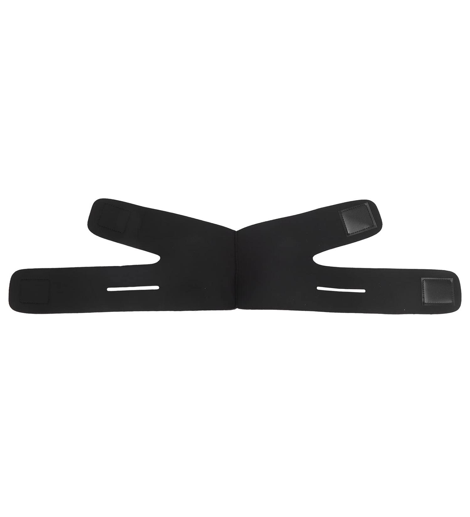 Chin Cheek Lift Up Belt Comfortable Black Adjustable Face Lift Bandage Breathable for Eliminating Double Chins - Buy Online on GoSupps.com