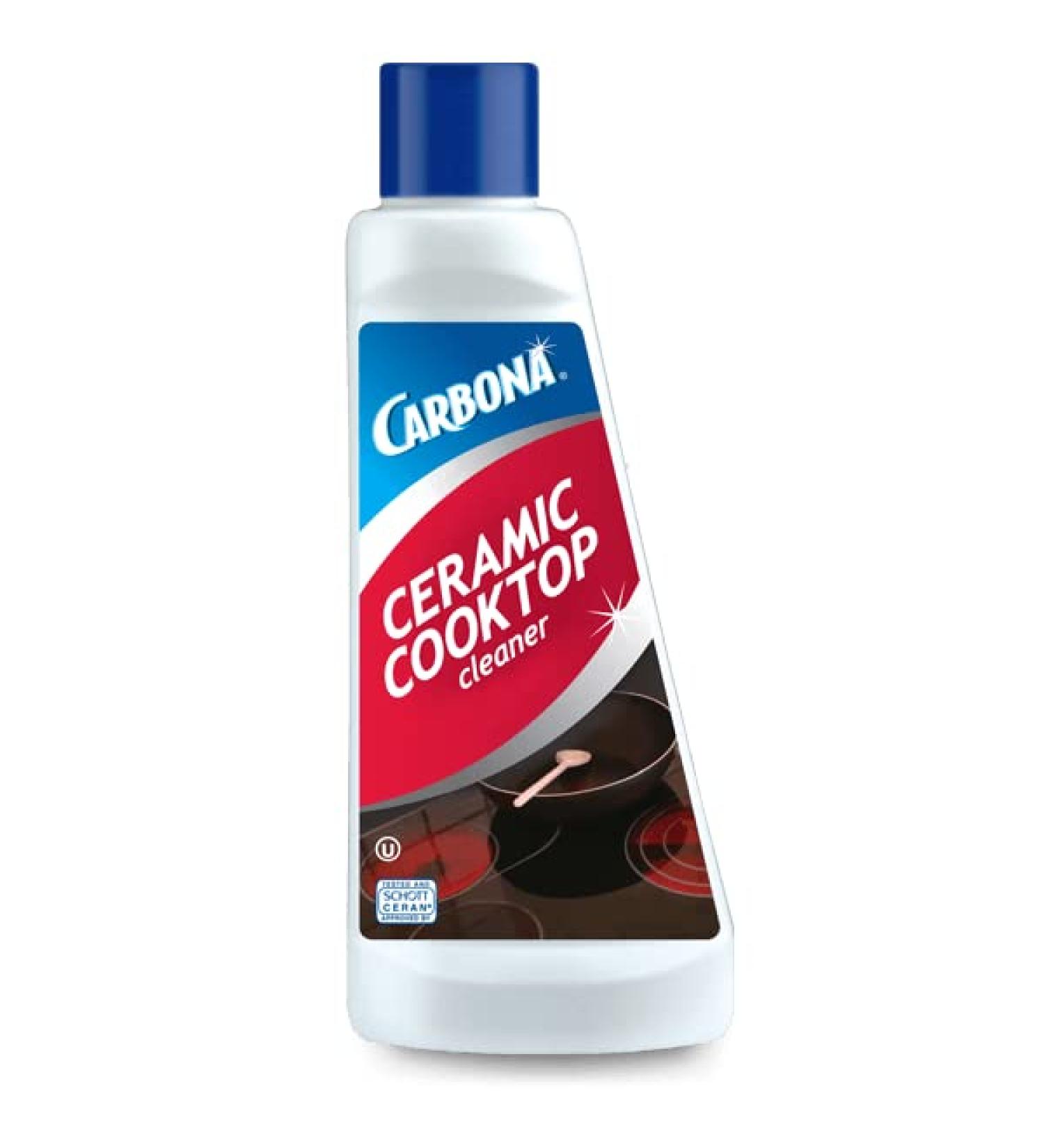 Carbona Ceramic Cooktop Cleaner | Grease & Burnt-On Food Remover | Non-Abrasive Formula - 16.8 Fl Oz - Buy Online on GoSupps.com