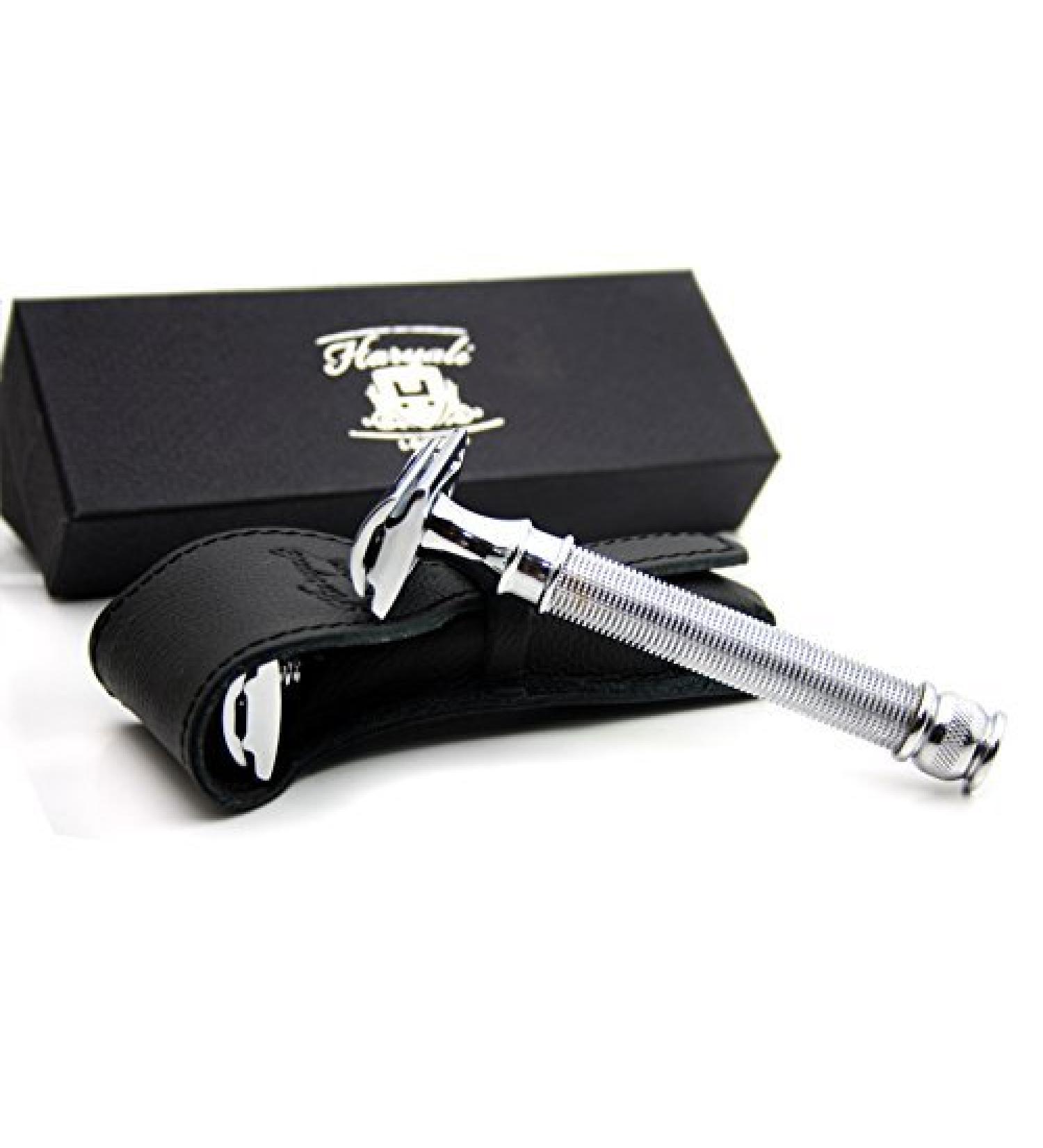 Men's Safety Razor with Silver Handle - Newly Designed by Haryali London - No Blades Included | Premium Shaving Experience - Buy Online on GoSupps.com