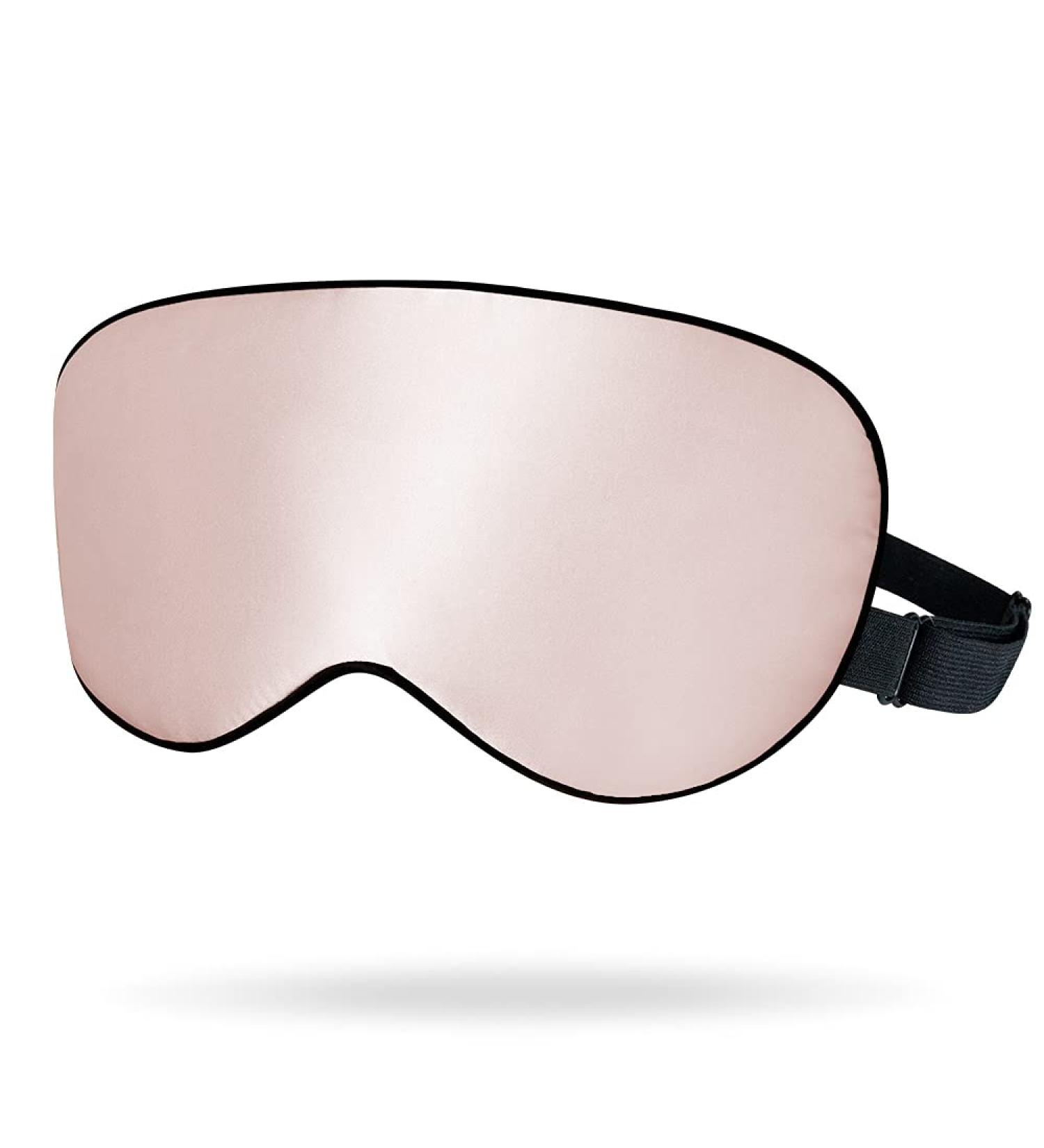 Shop Olesilk Adjustable 100% Mulberry Silk Sleep Mask - Eye Mask for Men & Women - Peach Pink - Buy Online on GoSupps.com