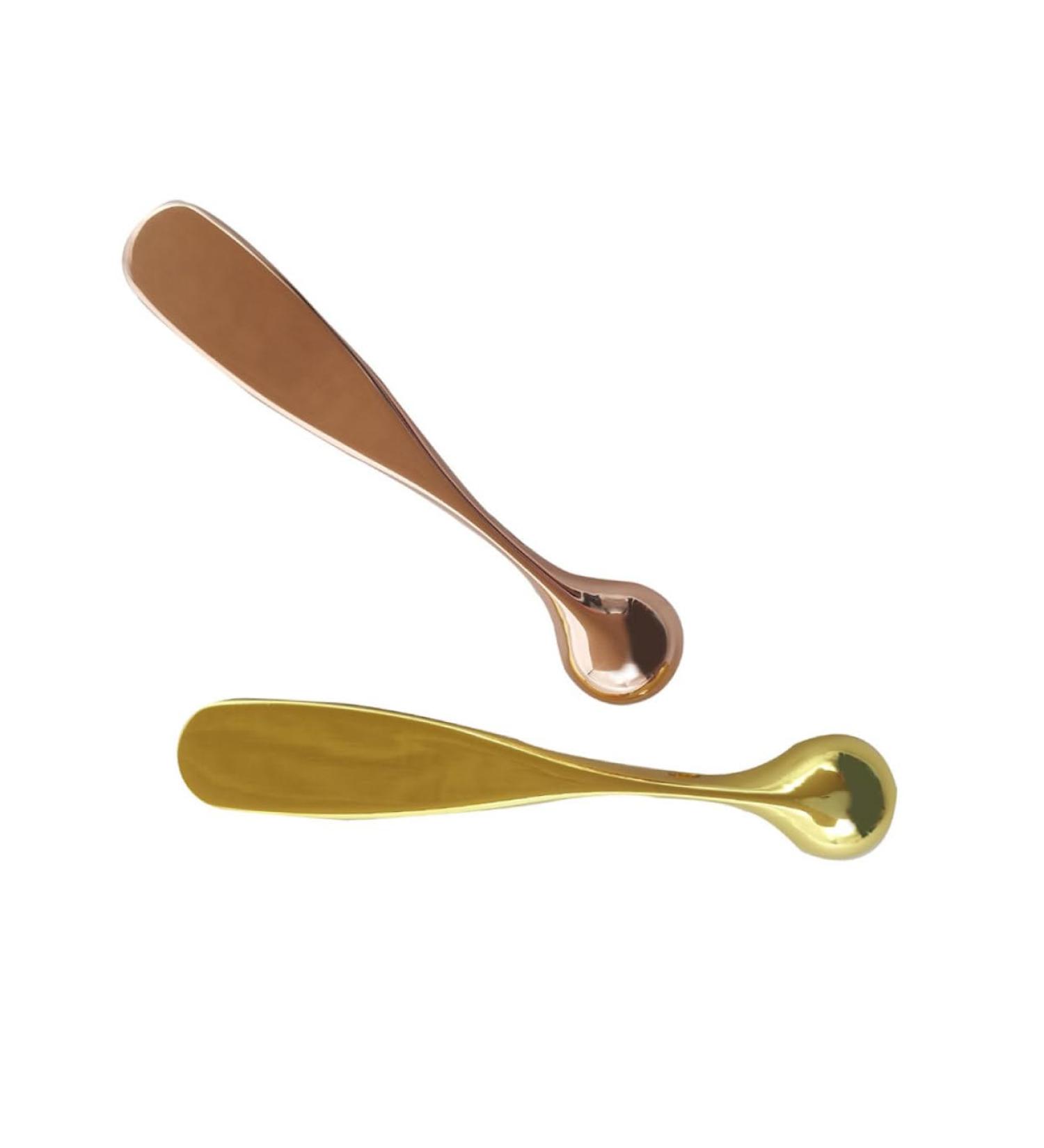 POPETPOP Lot de 2 Spatules Contour des Yeux en Alliage de Zinc 2 Pi ces Mini Format B tonnet Oculaire Massage Lymphatique Soin Visage Portable Or Rose 5.8*1cm comme montr  - Buy Online on GoSupps.com