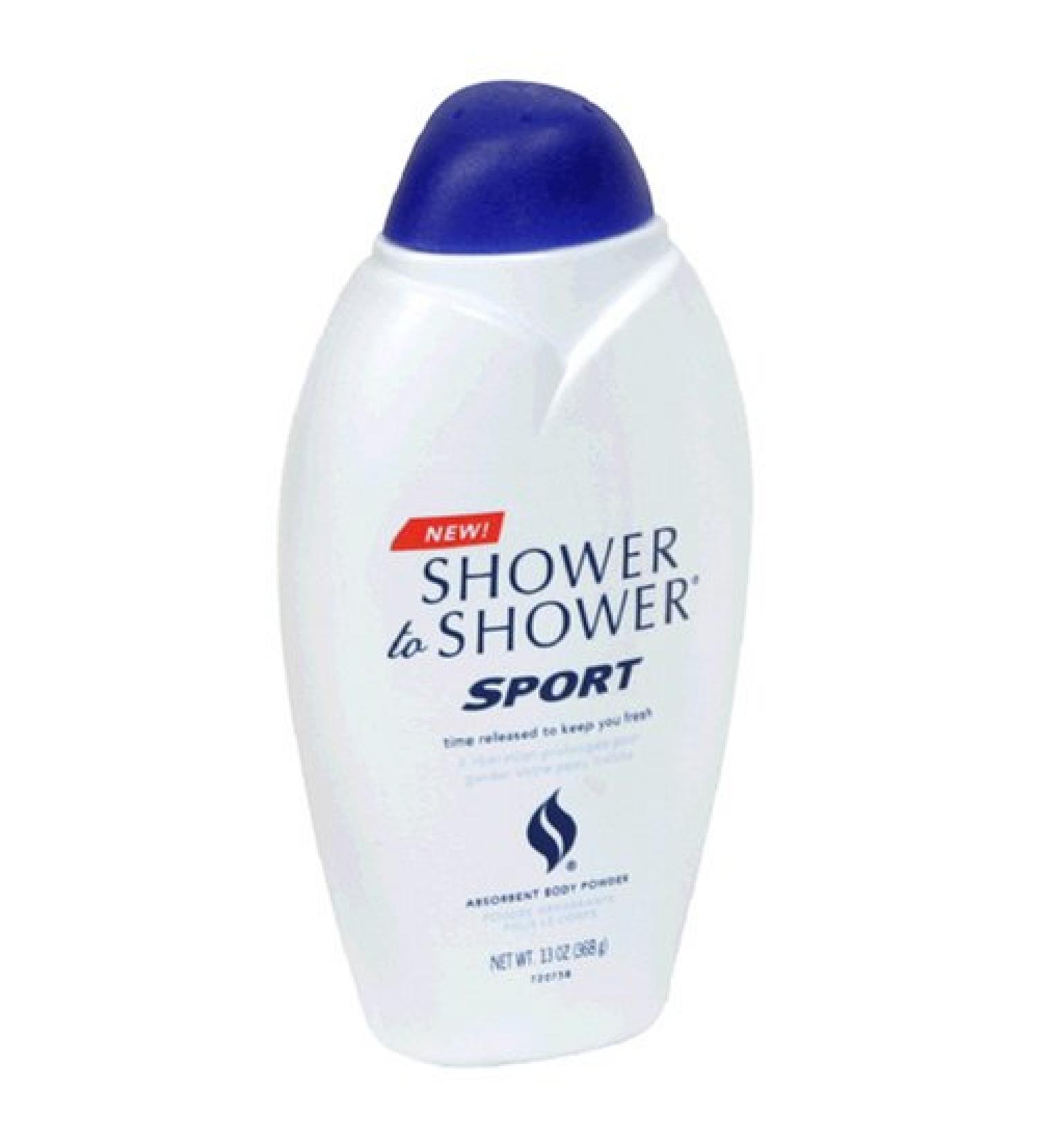Shower to Shower Absorbent Body Powder Sport 13-Ounce Bottles (Pack of 4) 13 Ounce (Pack of 4)