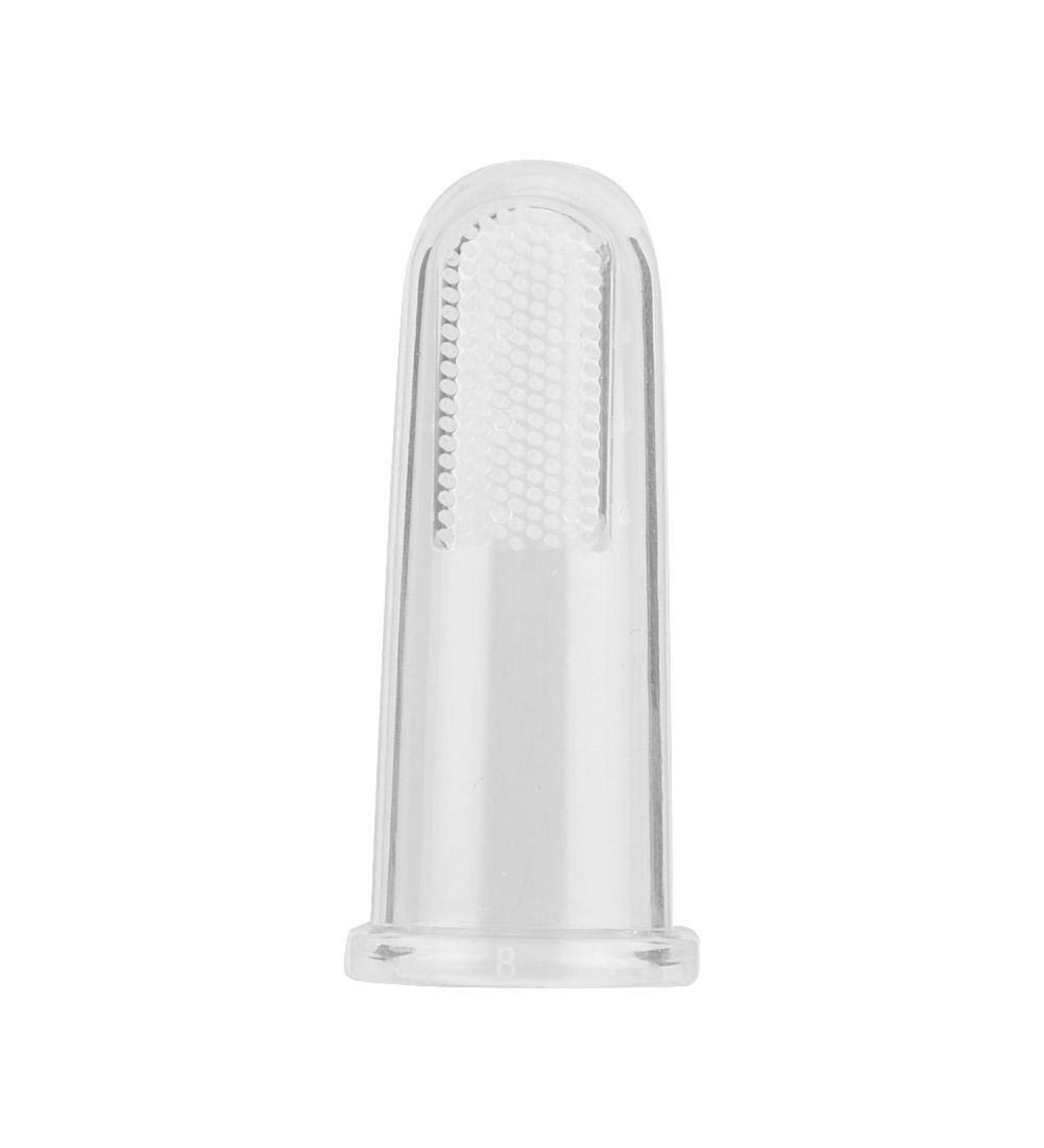 Baby Fingers Toothbrush - Transparent Silicone Tooth Cleaner for Toddlers | Food-Grade Oral Care Brush with Storage Case (White) - Buy Online on GoSupps.com