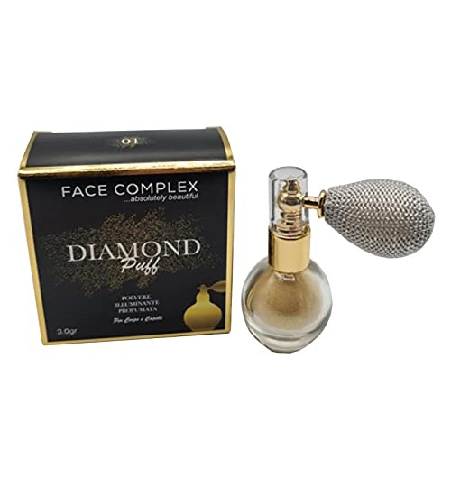 FACECOMPLEX Face Complex Diamond Puff Illuminating Scented Powder 01 Gold Body and Hair