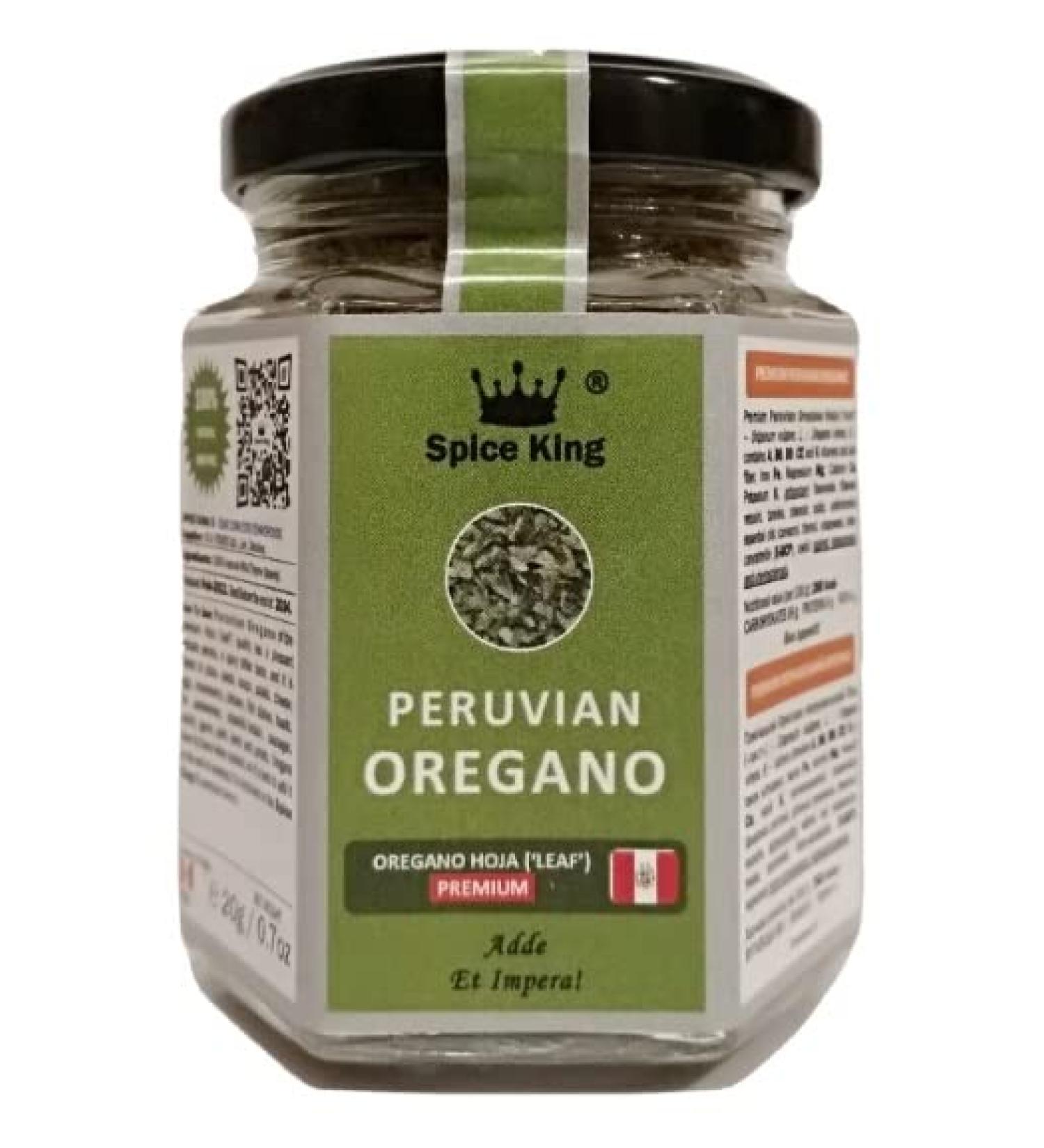 Peruvian Oregano Hoja Peru Leaves Spice King Origanum vulgare Glass jar 20 g 0.7 oz - Buy Online on GoSupps.com