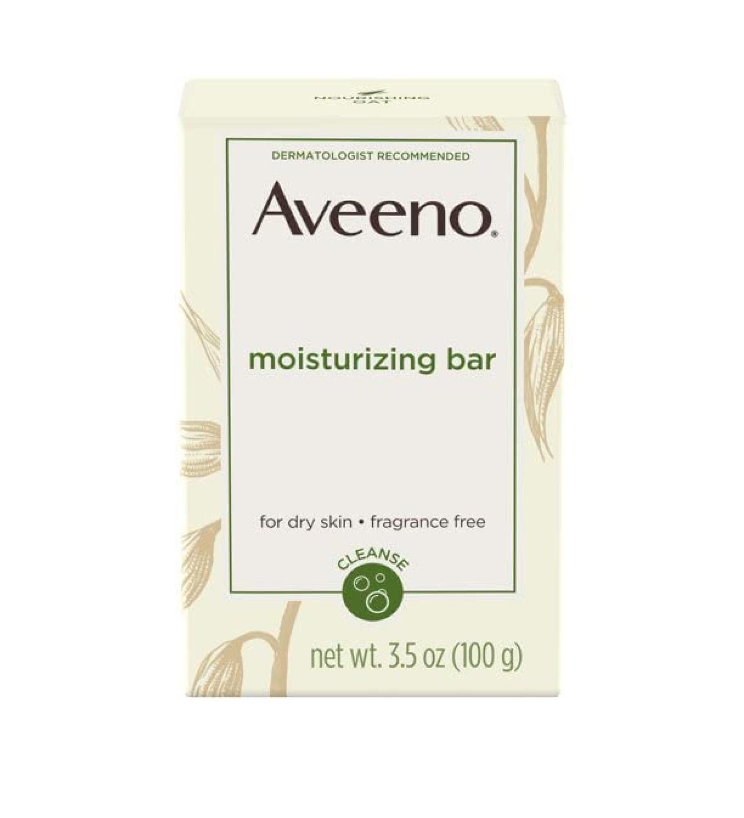 Aveeno Gentle Moisturizing Bar Facial Cleanser for Dry Skin - 3.5 oz (Pack of 2) - Buy Online on GoSupps.com