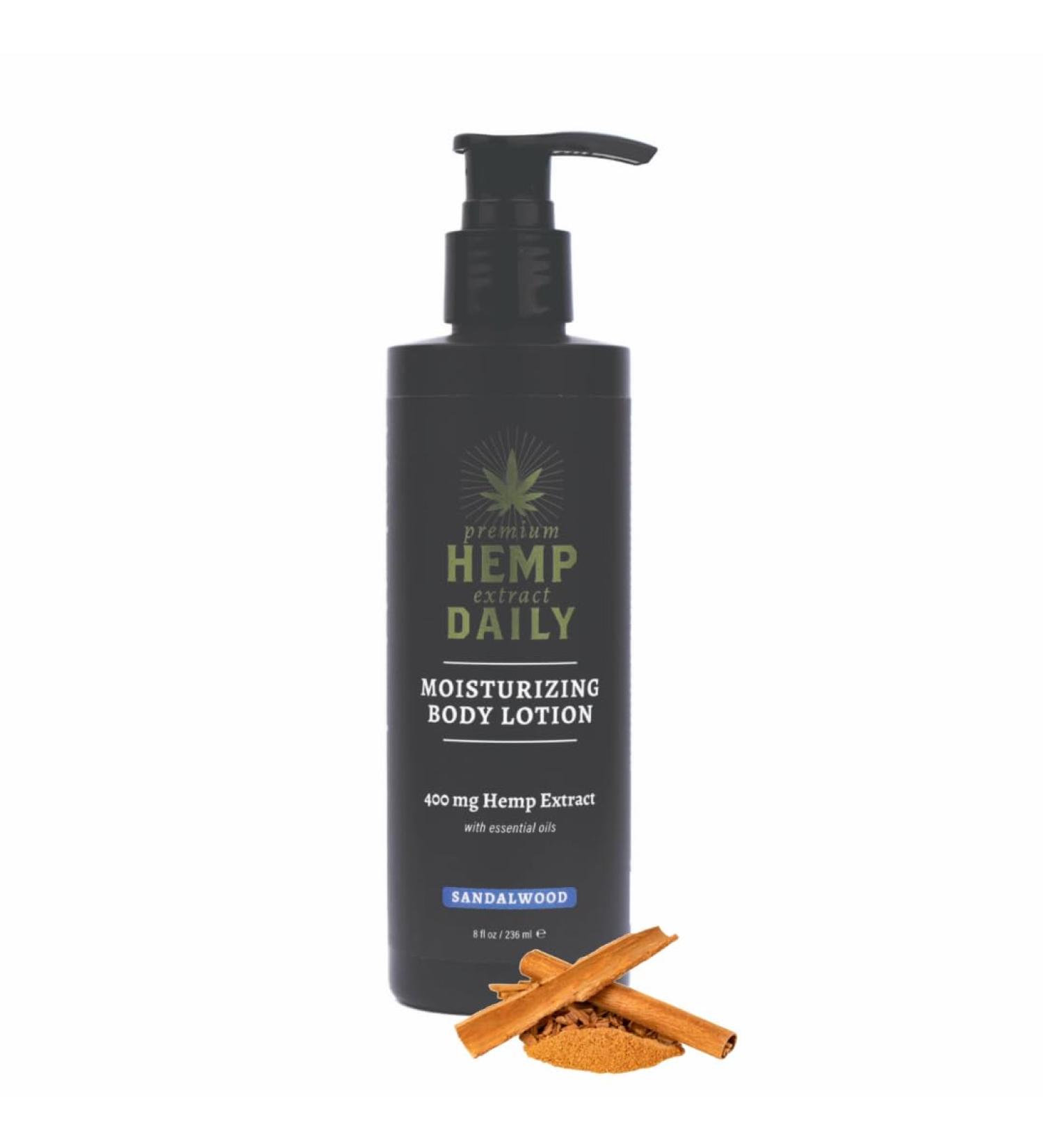 Premium Hemp Daily Ultra-Moisturizing Body Lotion - Face Moisturizer & Hand Cream - Dry Skin Care Cream with Hemp Seed & Essential Oils - Sandalwood - 8oz (Pack of 1) - Buy Online on GoSupps.com