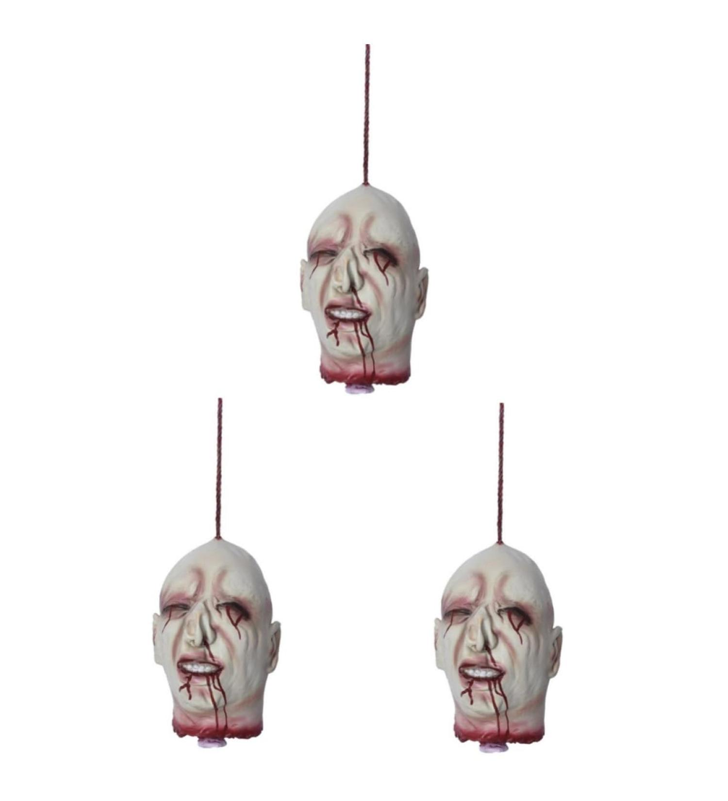 Realistic Zombie Head Halloween Decoration - Creepy Latex Pendant for Spook House Parties - Buy Online on GoSupps.com