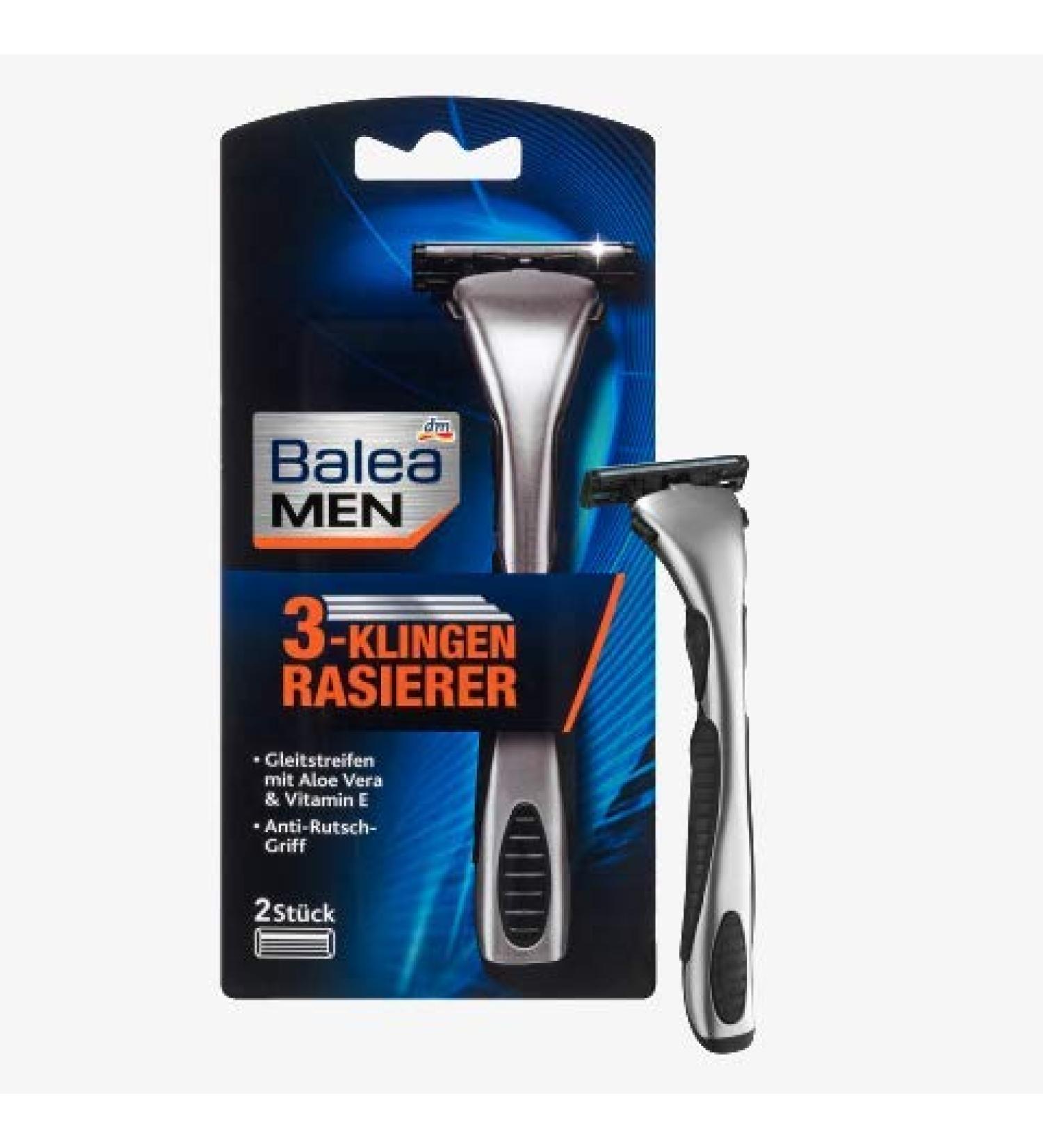 Balea MEN Razor 3 Blades - 1 Piece (Blue) - Premium Shaving for Men | International Shipping Available - Buy Online on GoSupps.com