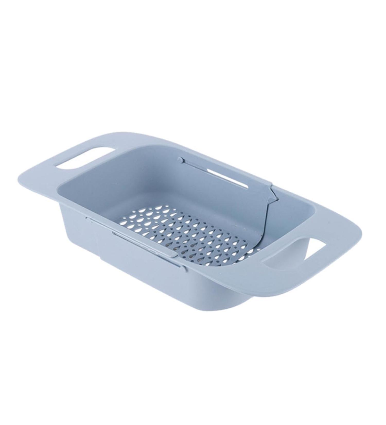 Zerodeko 2 Pcs Retractable Drainer Basket Mesh Strainer Silicone Can Strainer Kitchen Drain Rack Drying Rack 37.5x18.5x8cmx2pcs Bluex2pcs - Buy Online on GoSupps.com