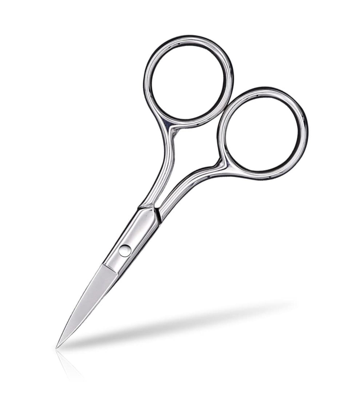 Stainless Steel Fine Tip Scissors for Eyebrows, Nose Hair, Beard, and Eyelashes - ASONTAO - Buy Online on GoSupps.com