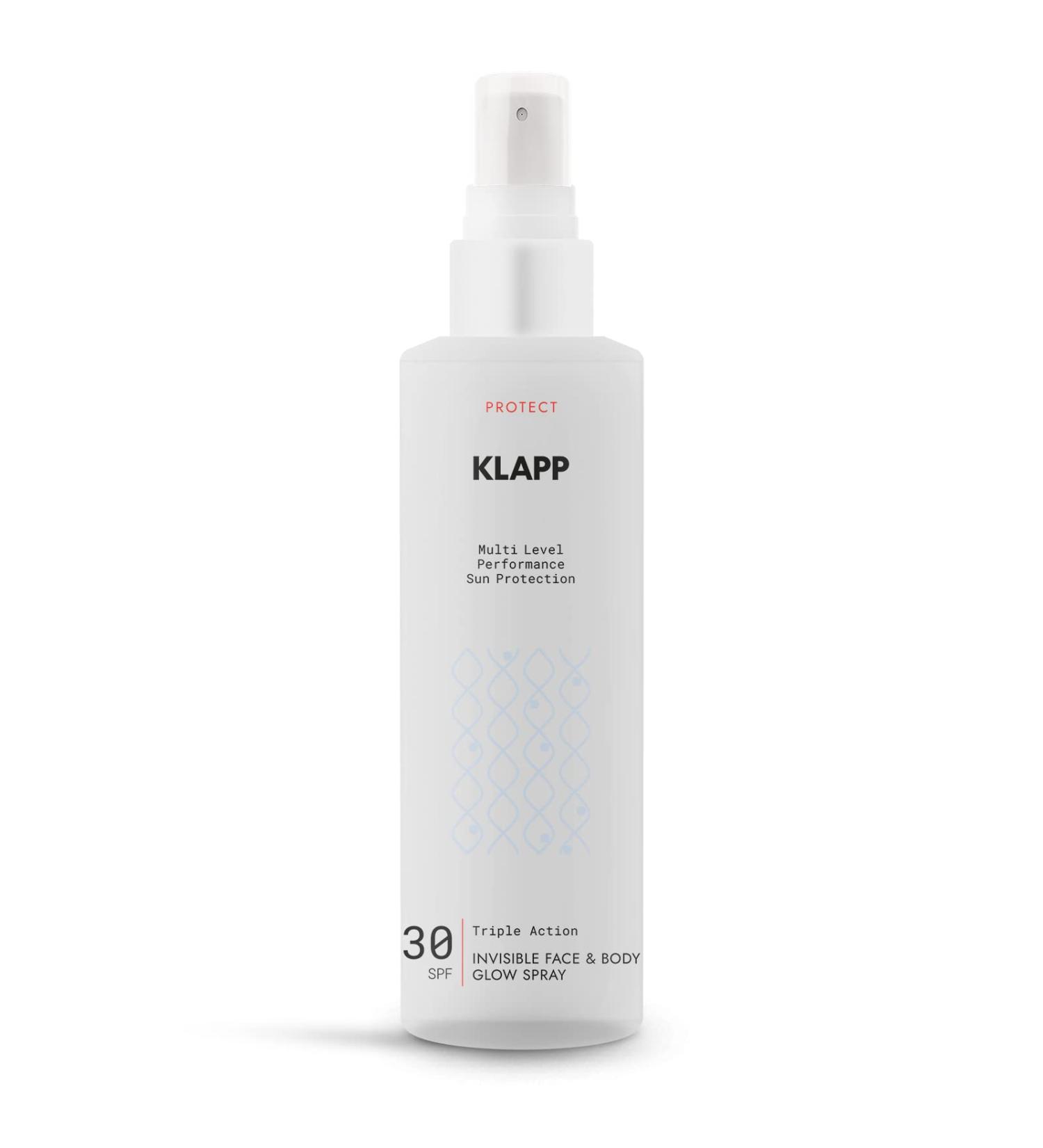KLAPP Cosmetics - Triple Action Invisible Face & Body Glow Spray 30 SPF (200ml)