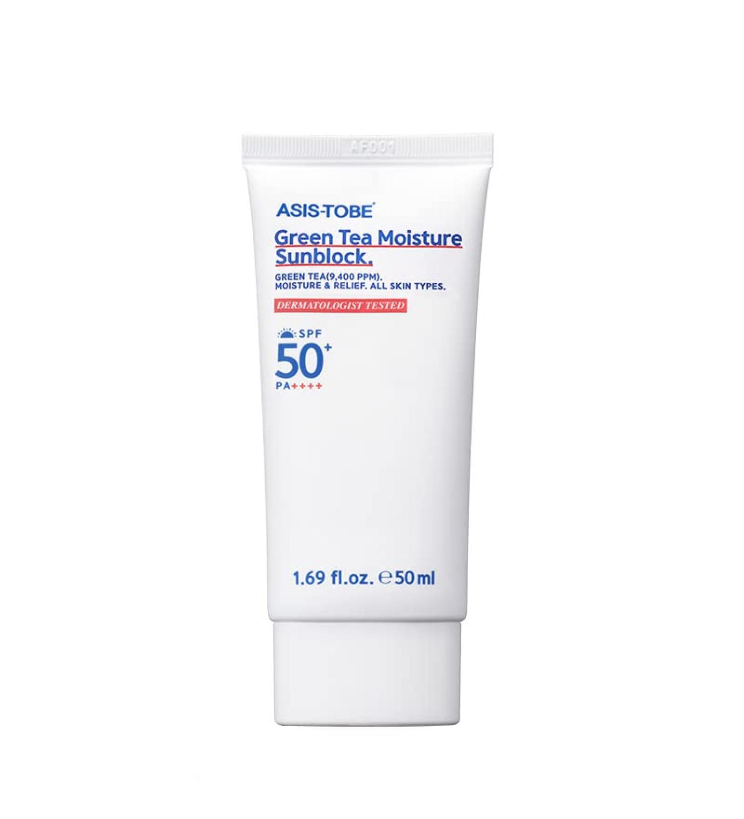 ASIS-TOBE Green Tea Moisture Sunblock 1.69 oz / 50 ml - SPF 50 Protection - Buy Online on GoSupps.com