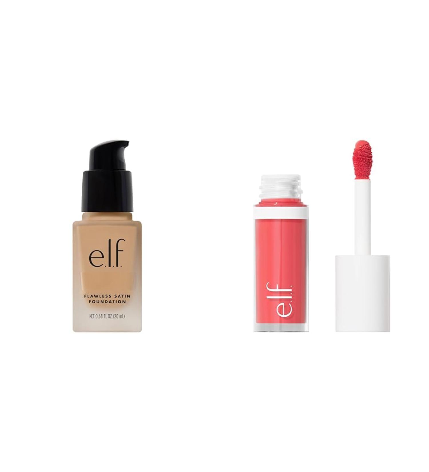 e.l.f. Flawless Finish Foundation Lightweight & Medium Coverage Semi-Matte Finish Vanilla & Camo Liquid Blush Long-Lasting Liquid Blush For High-Pigment Colour Creates A Soft - Buy Online on GoSupps.com
