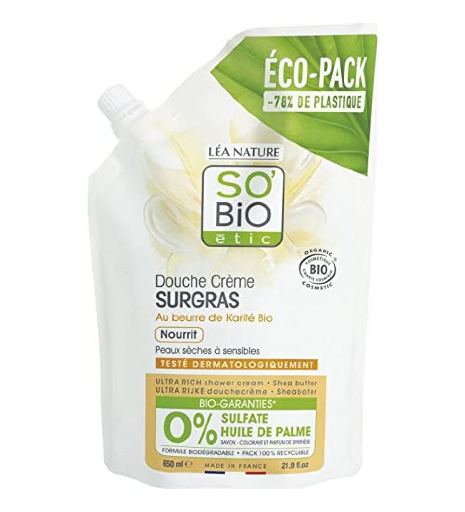 So'Bio tic SoBio tic Ecopack Surfett Douchecamon organic sheaboter 650 ml