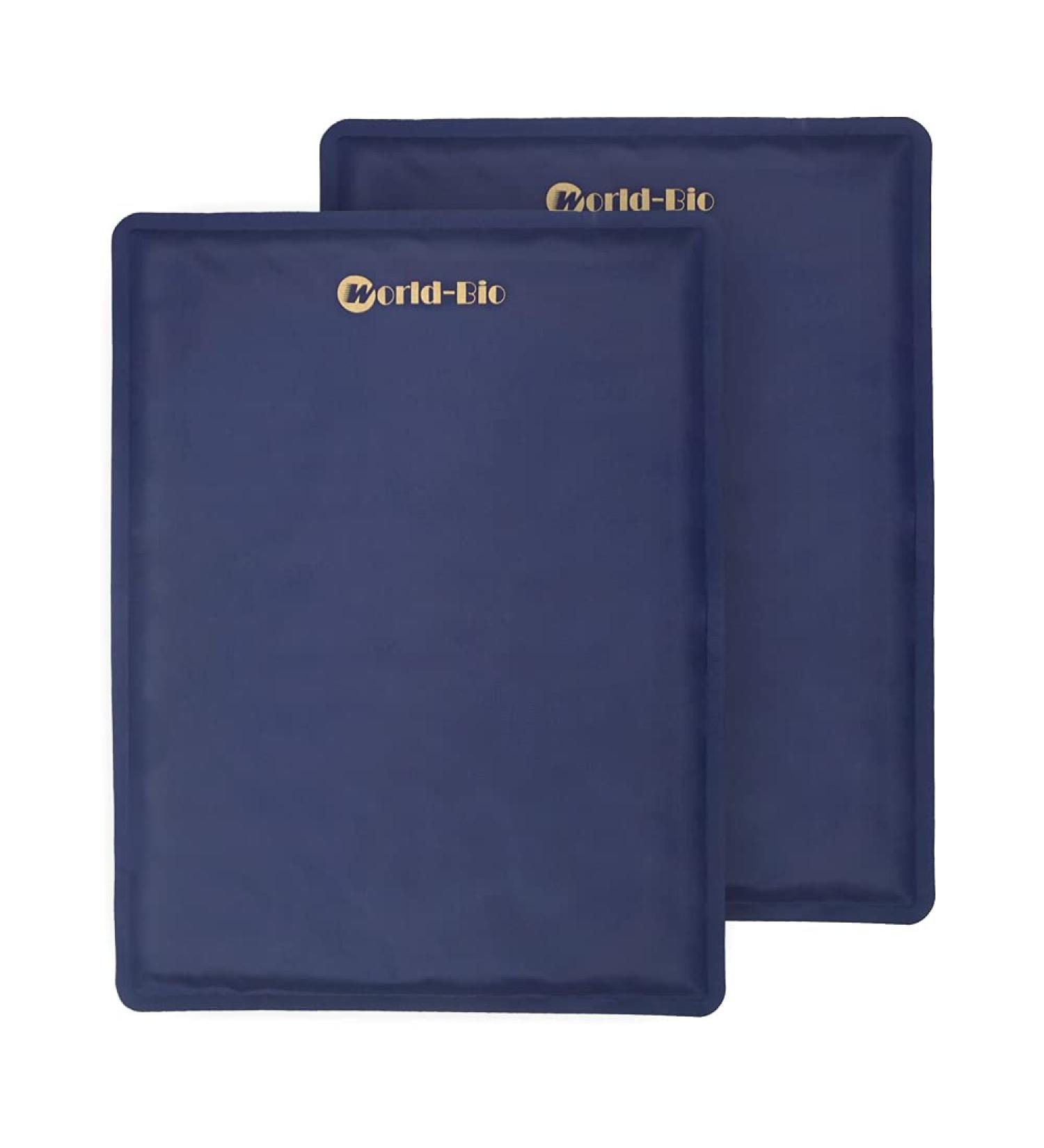 Large Gel Ice Pack 2 Pack - Reusable Hot Cold Therapy for Injuries, Hip, Back, Knee, Leg - Soothes Pain from Bruises, Sprains, Muscle Aches - Relief for Surgery and Back Pain - 11.5 x 15.4 - 2 Pack - Buy Online on GoSupps.com